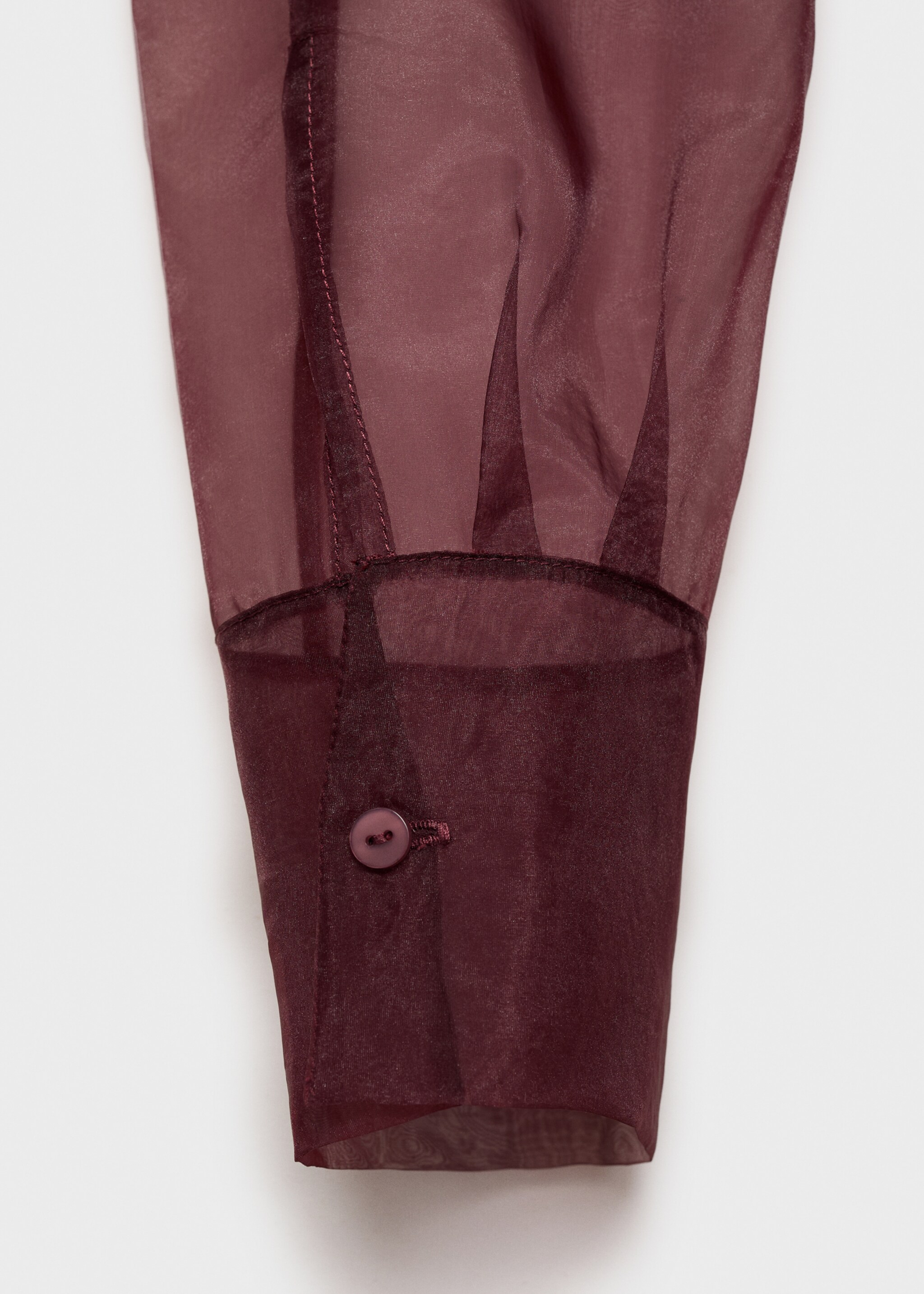 Halbdurchsichtige Bluse mit Taschen - Detail des Artikels 0, Bordeaux. Ref: 77039033-00.