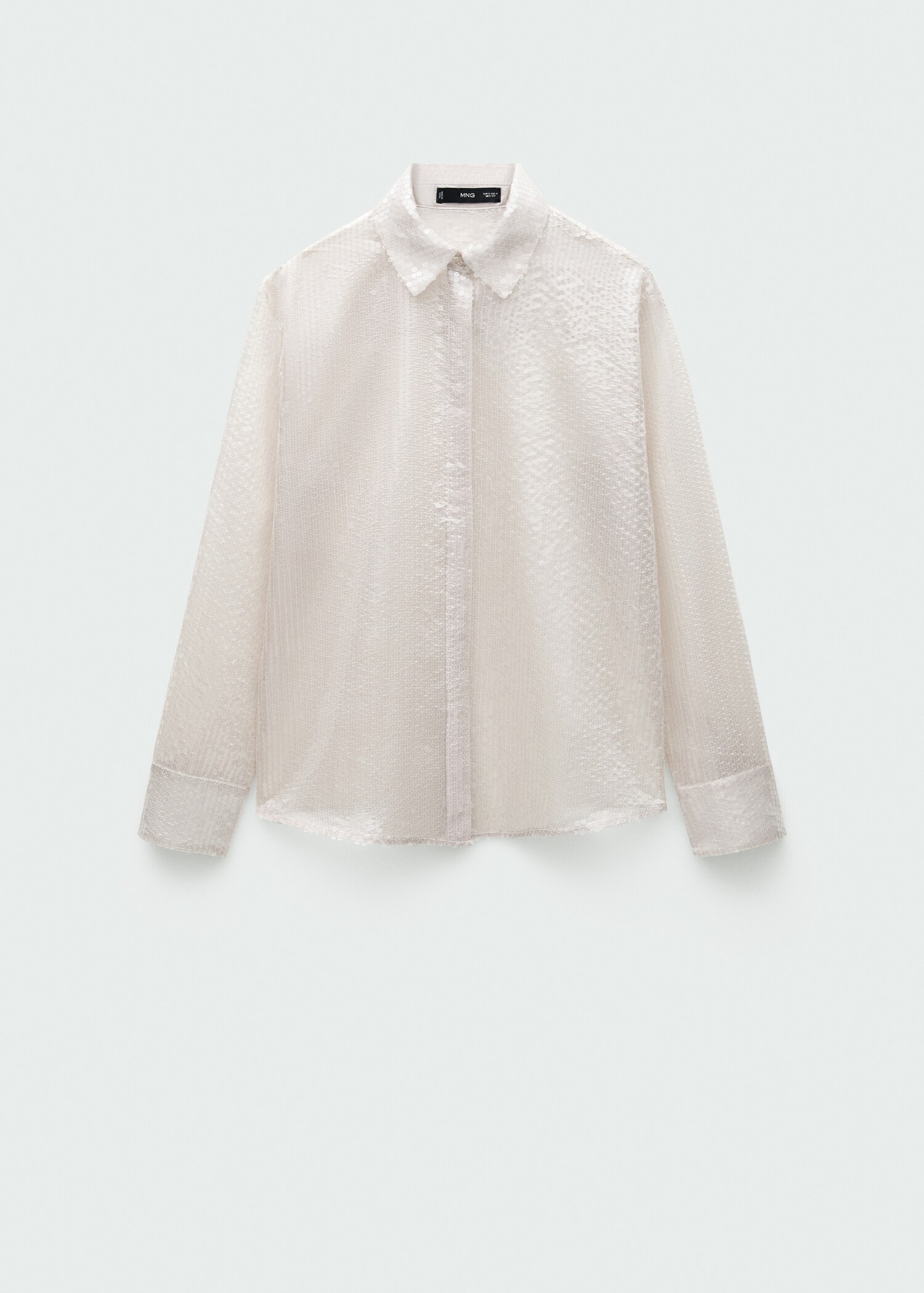 Semi-transparent sequined shirt - Article without model