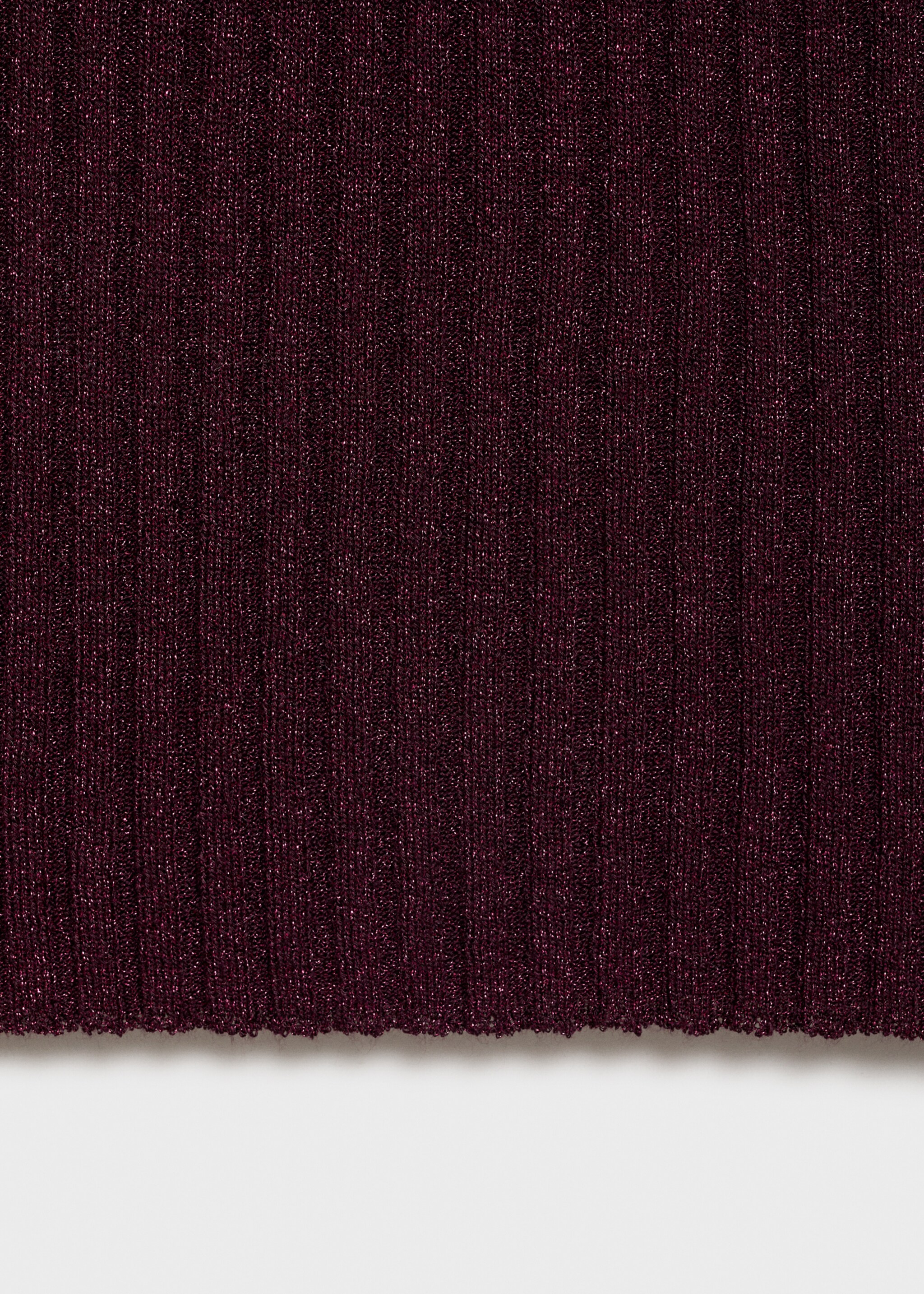 Halter-neck lurex knitted top - Details of the article 0, Burgundy. Ref: 77039037-00.