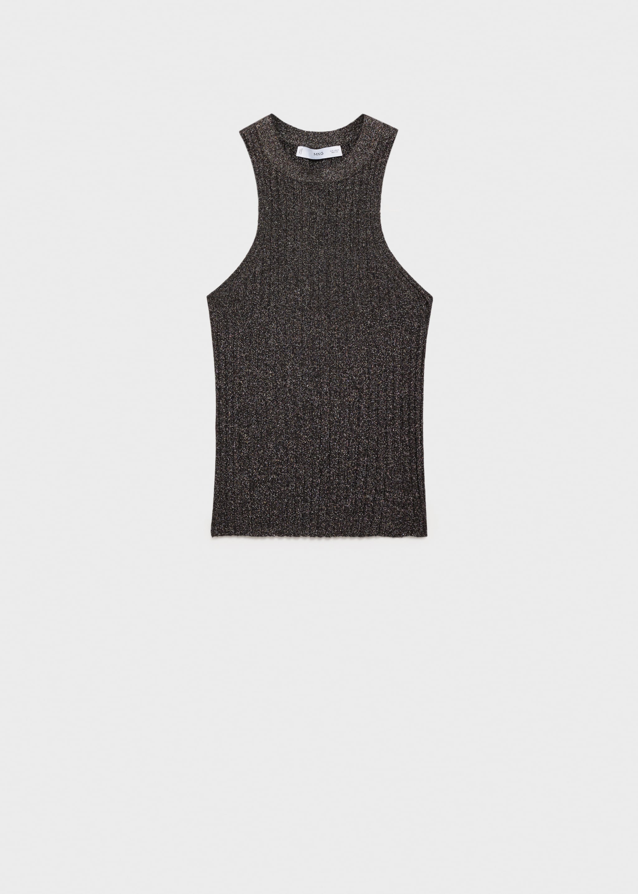 Top punto lúrex cuello halter - Artículo sin modelo, Negro. Ref: 77039037-00.