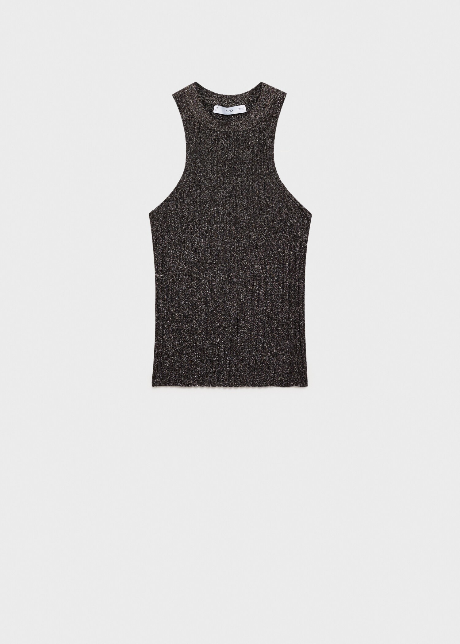 Halter-neck lurex knitted top - Article without model