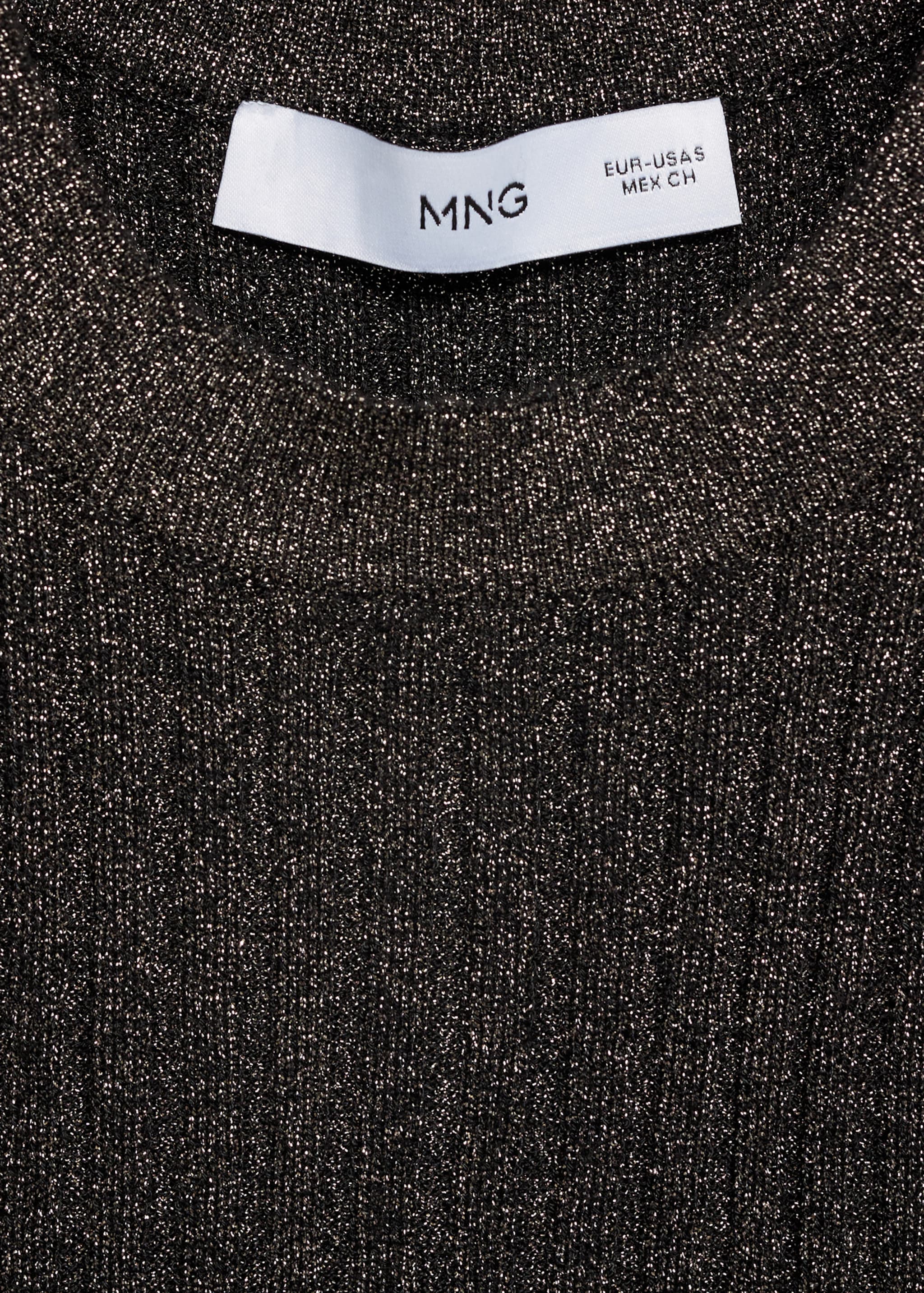 Top punto lúrex cuello halter - Detalle del artículo 8, Negro. Ref: 77039037-00.