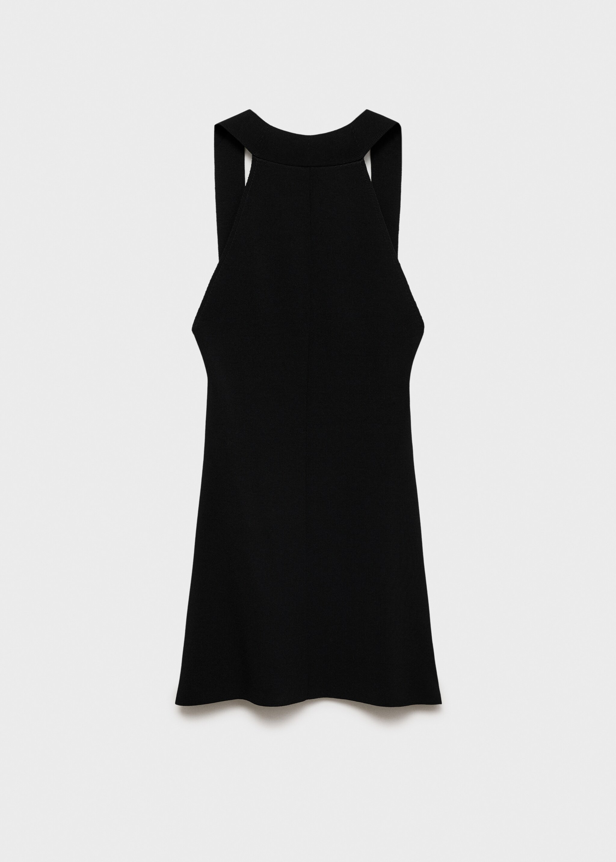 Open-back knitted dress - Article without model, Black. Ref: 77039038-00.
