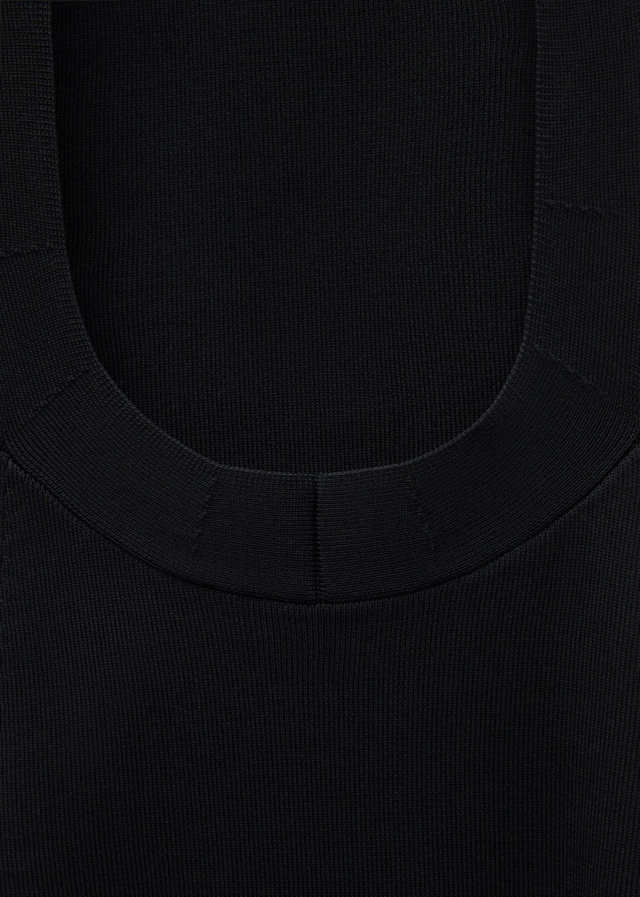 Halter-neck knitted bodysuit - Details of the article 0, Black. Ref: 77039040-00.