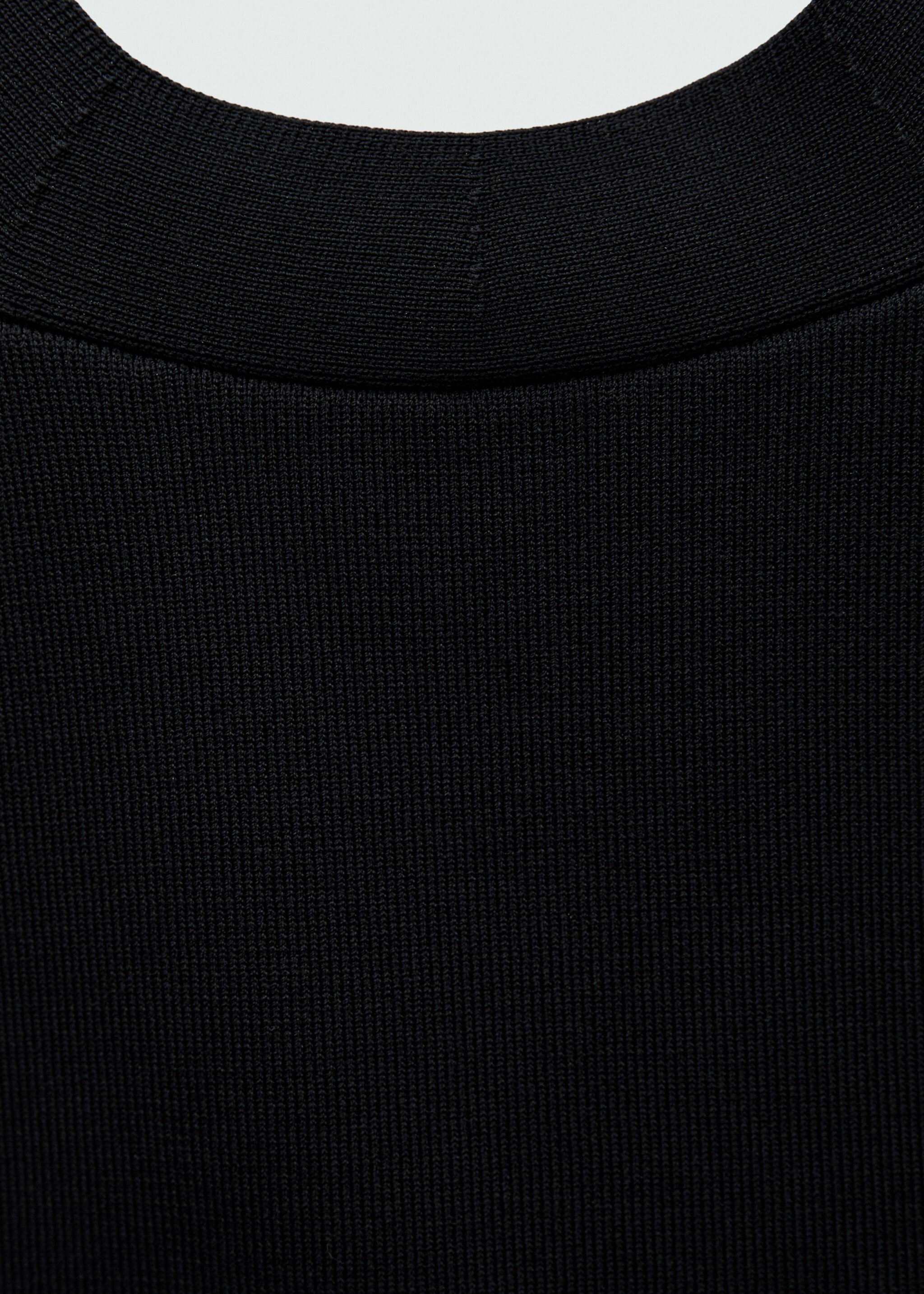 Halter-neck knitted bodysuit - Details of the article 8, Black. Ref: 77039040-00.