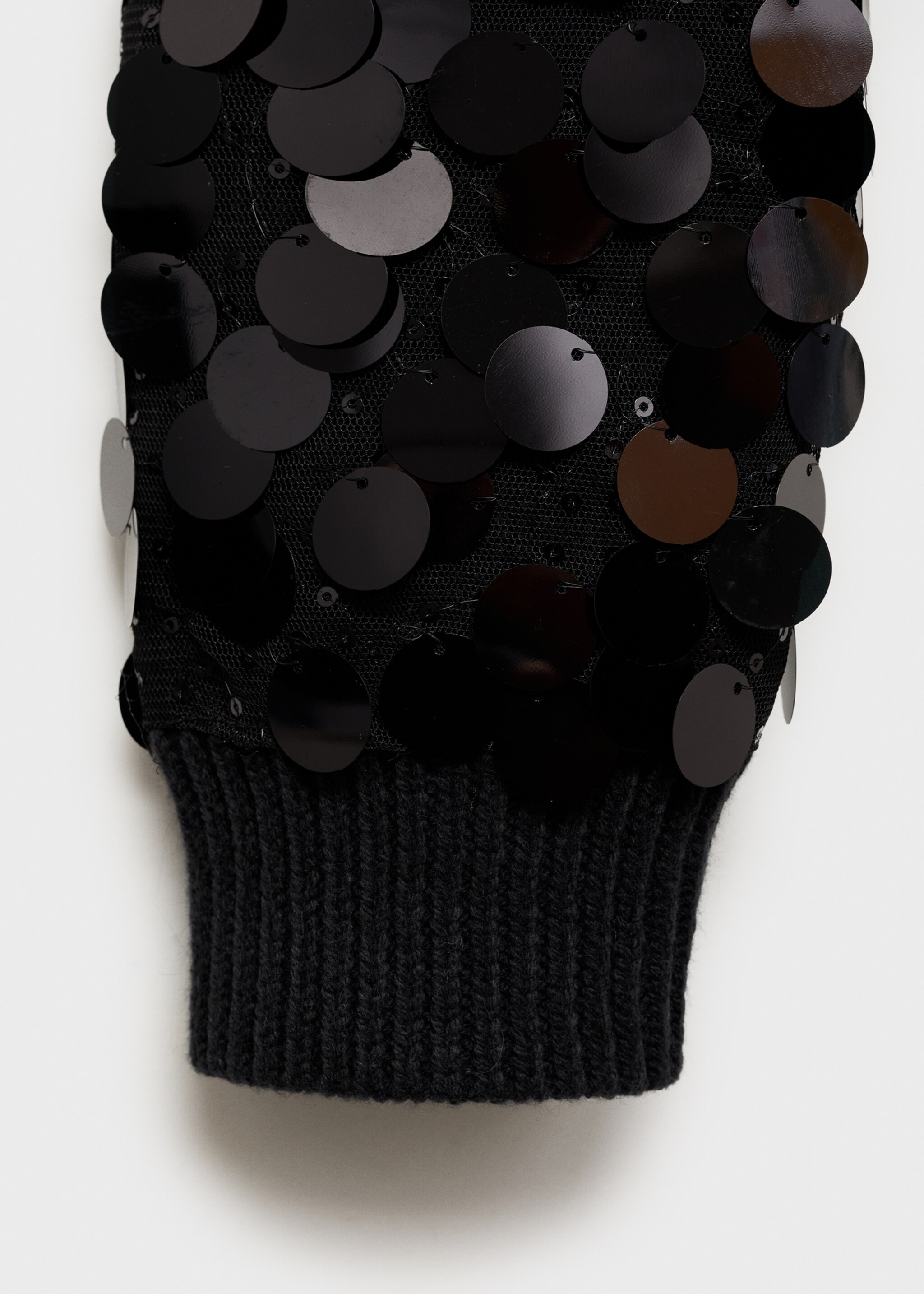 Cardigan de malha com lantejoulas - Pormenor do artigo 0, Preto. Ref: 77039044-00.