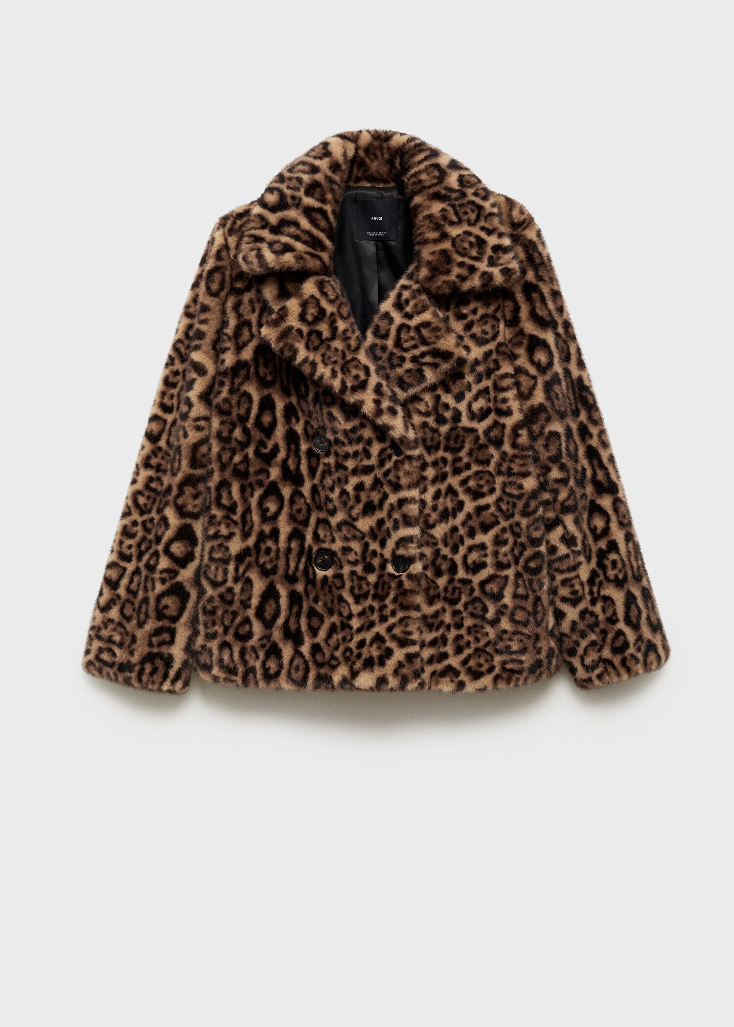 Leopard-print faux-fur coat - Article without model