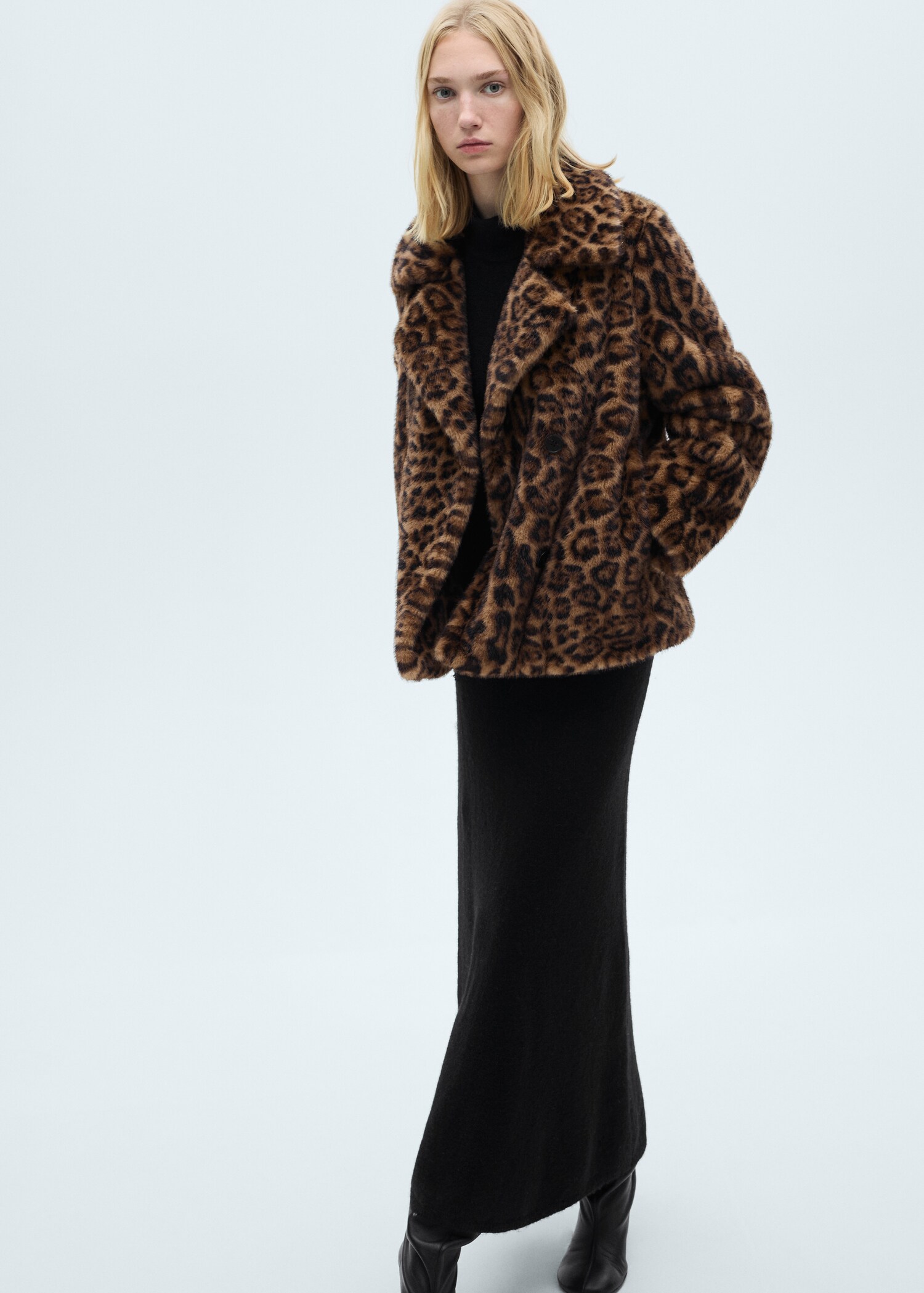 Leopard-print faux-fur coat - Details of the article 2
