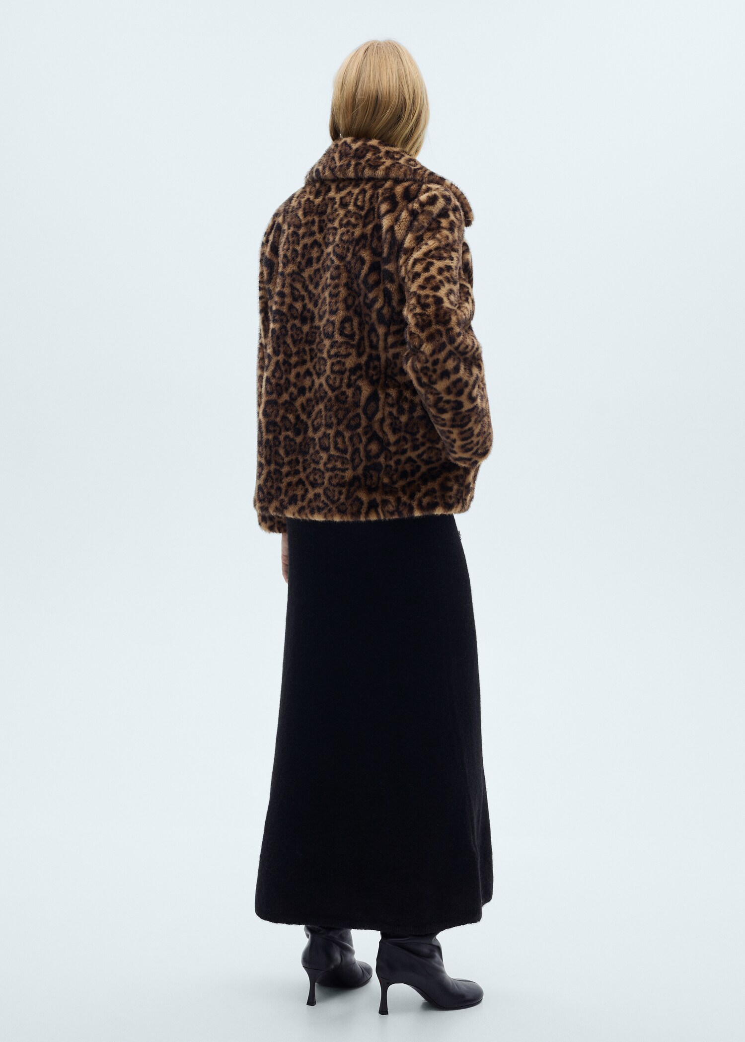 Leopard-print faux-fur coat - Reverse of the article