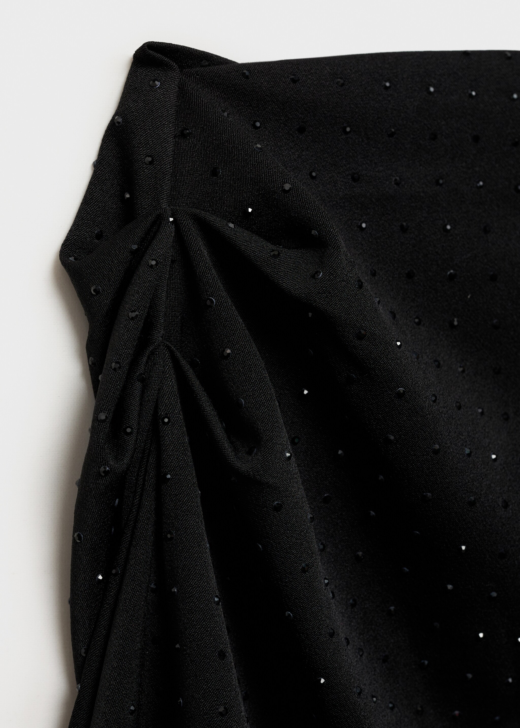Asymmetrische Paillettenbluse - Detail des Artikels 8, Schwarz. Ref: 77039054-00.