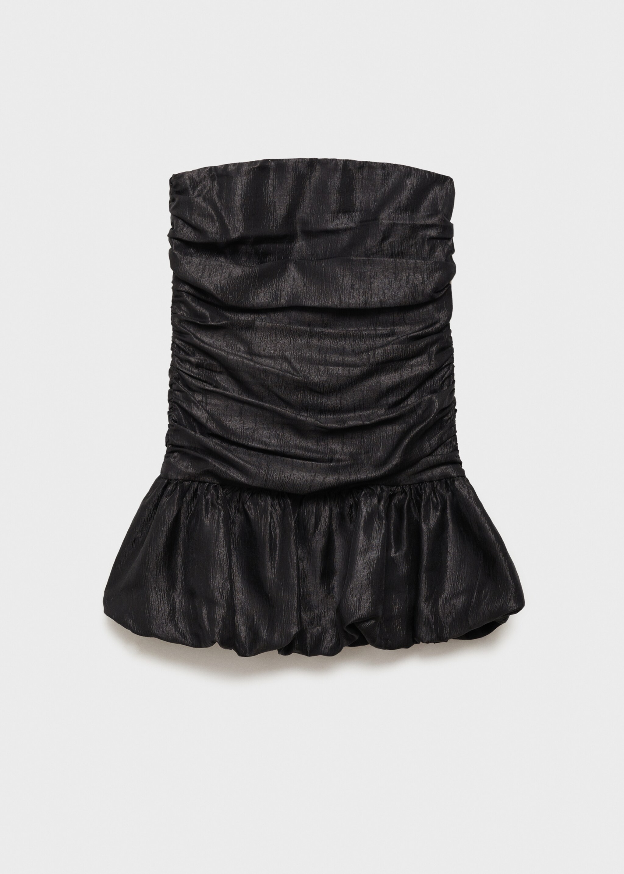 Draped dress with bubble hem - Article without model, Black. Ref: 77039056-00.