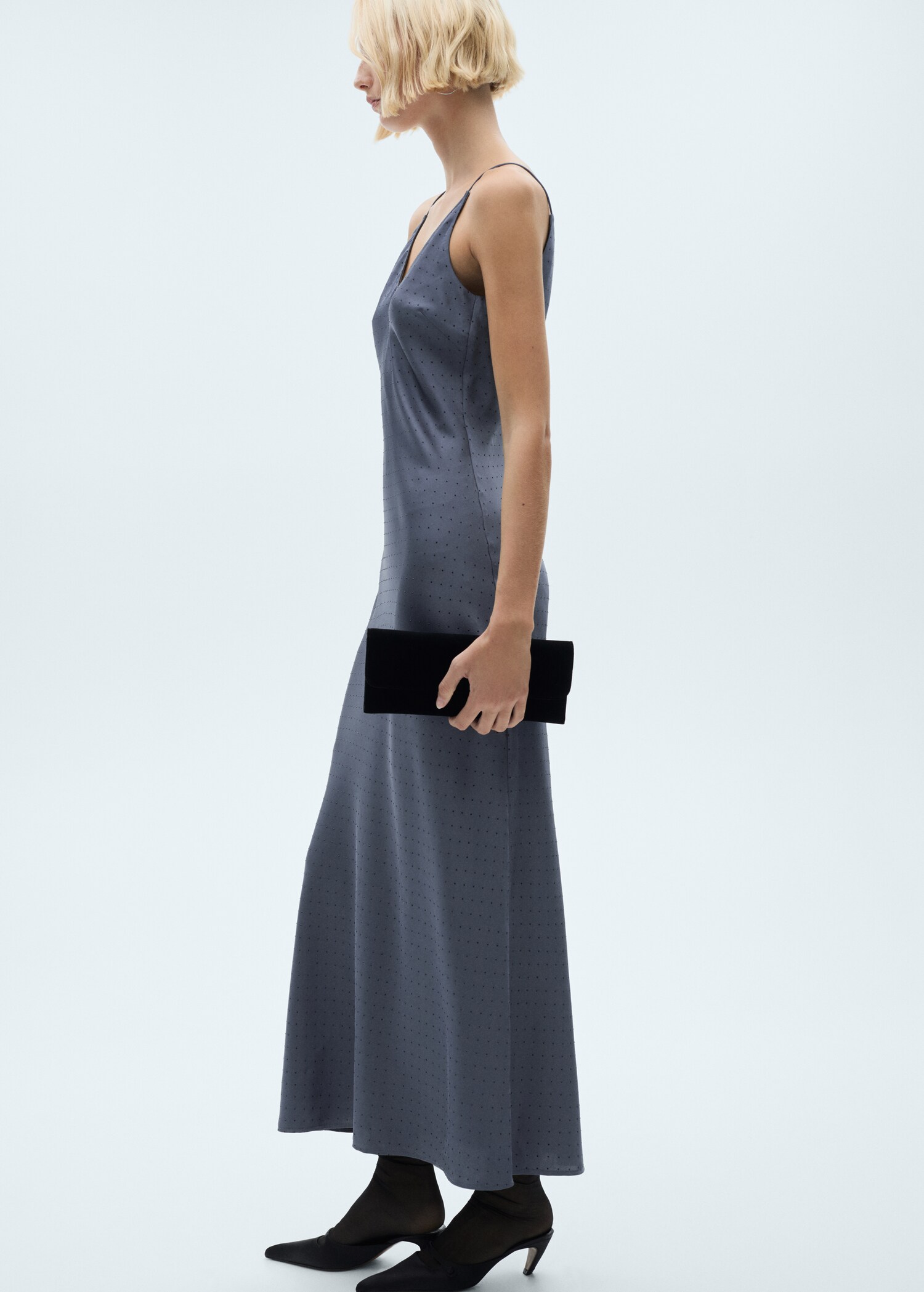 Lingerie dress with rhinestone details - Details of the article 2