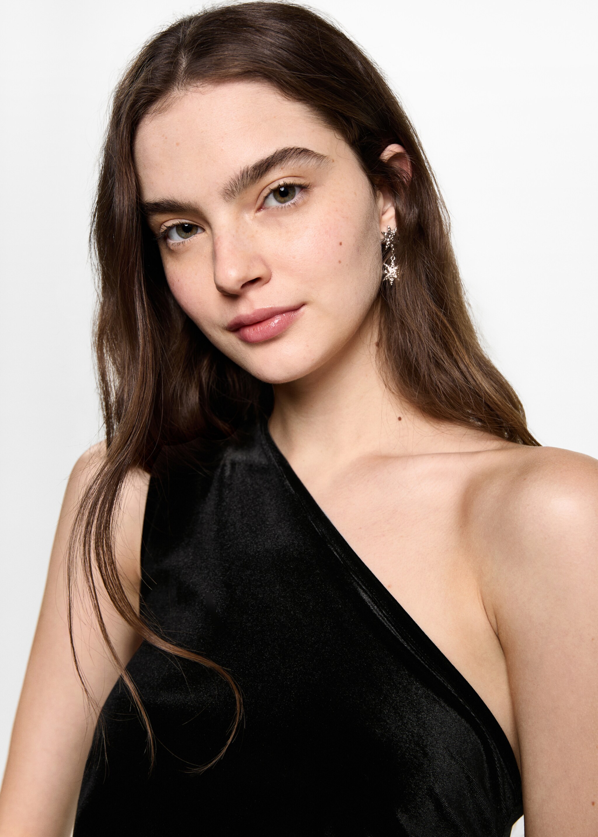 Mono terciopelo asimétrico - Detalle del artículo 1, Negro. Ref: 77039066-00.