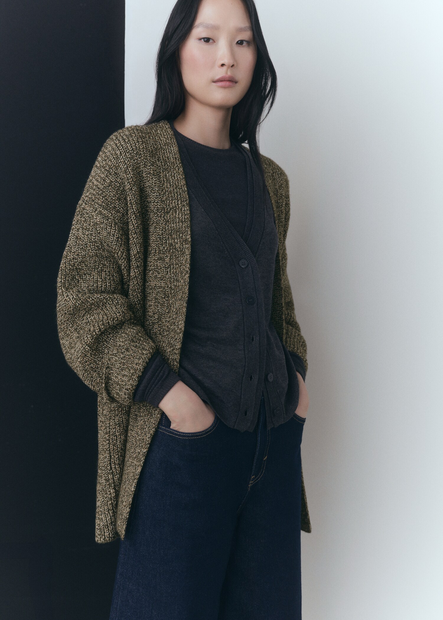 Gebreid oversized vest - Detail van het artikel 2