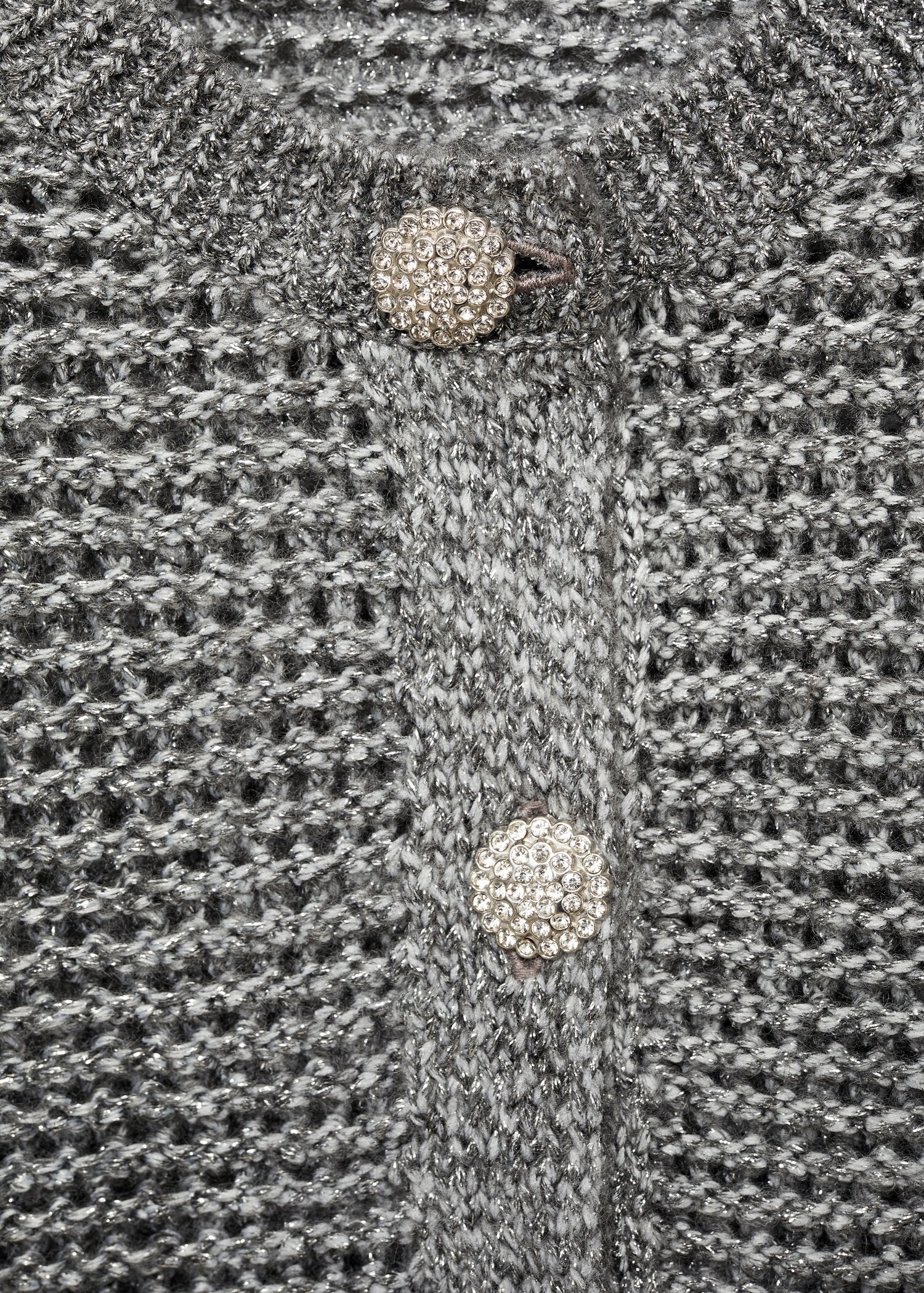 Lurex knitted jacket with buttons - Details of the article 8