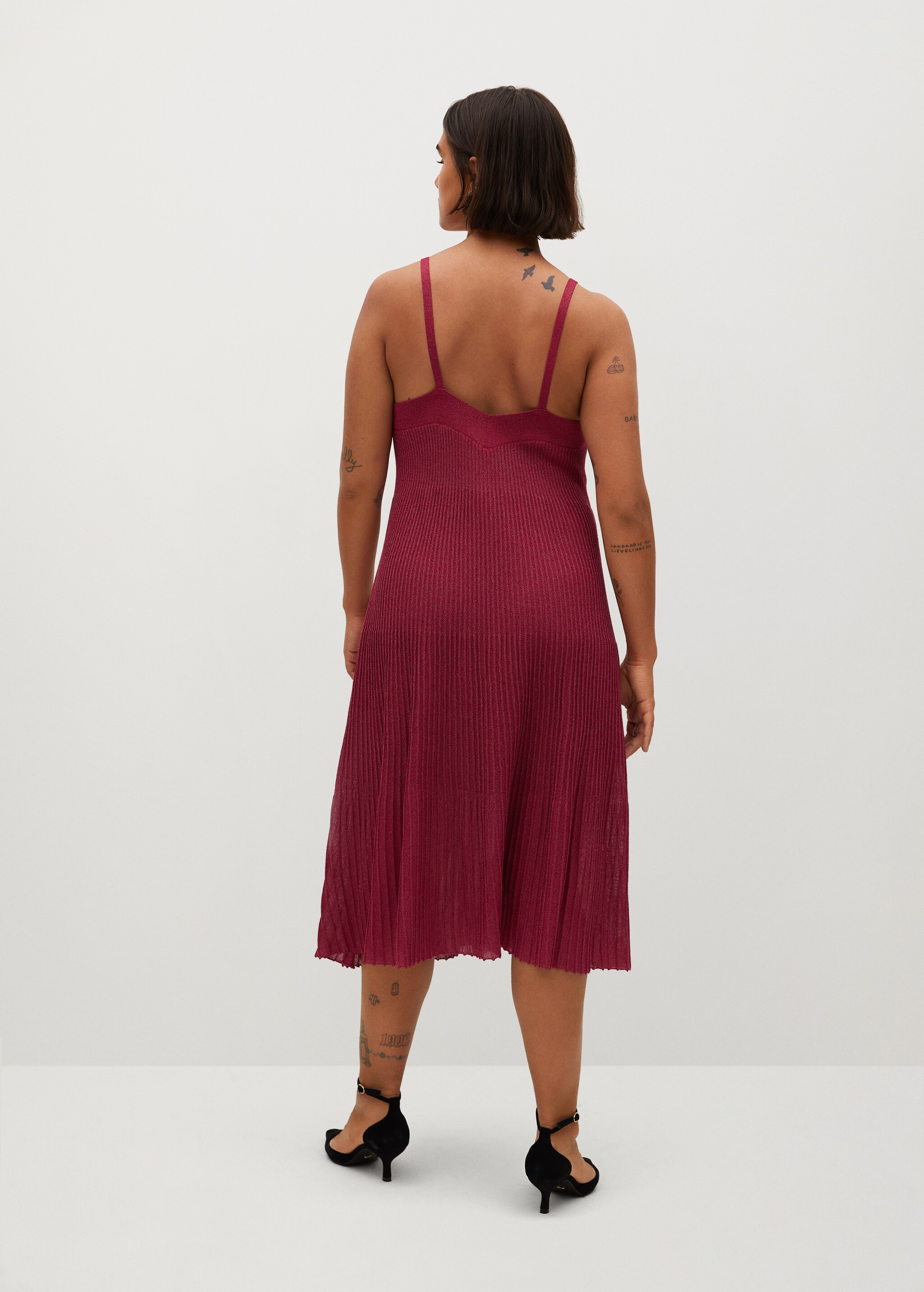 Lurex pleated dress - Reverse of the article
