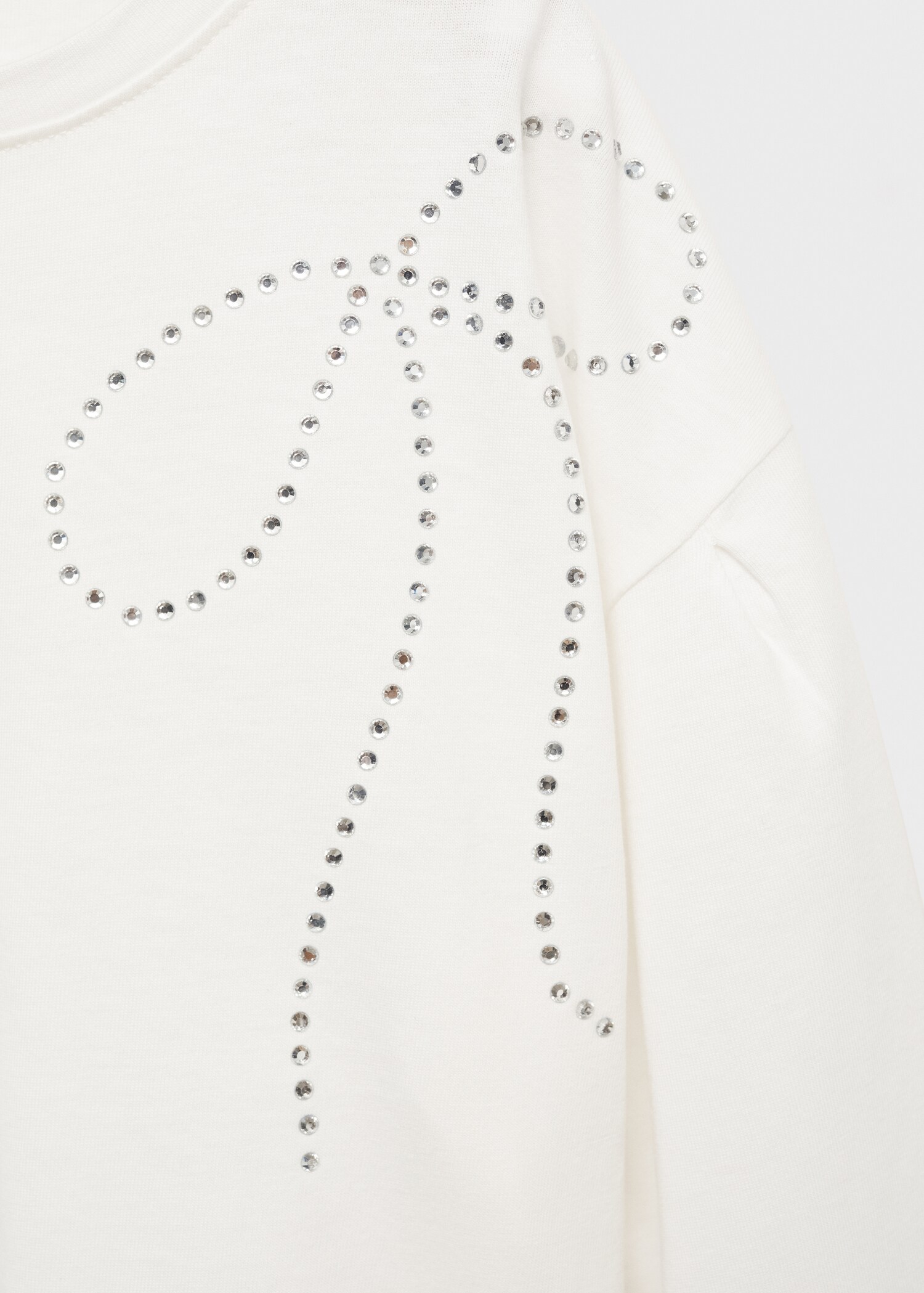Long-sleeved t-shirt with rhinestone detail - Details of the article 0