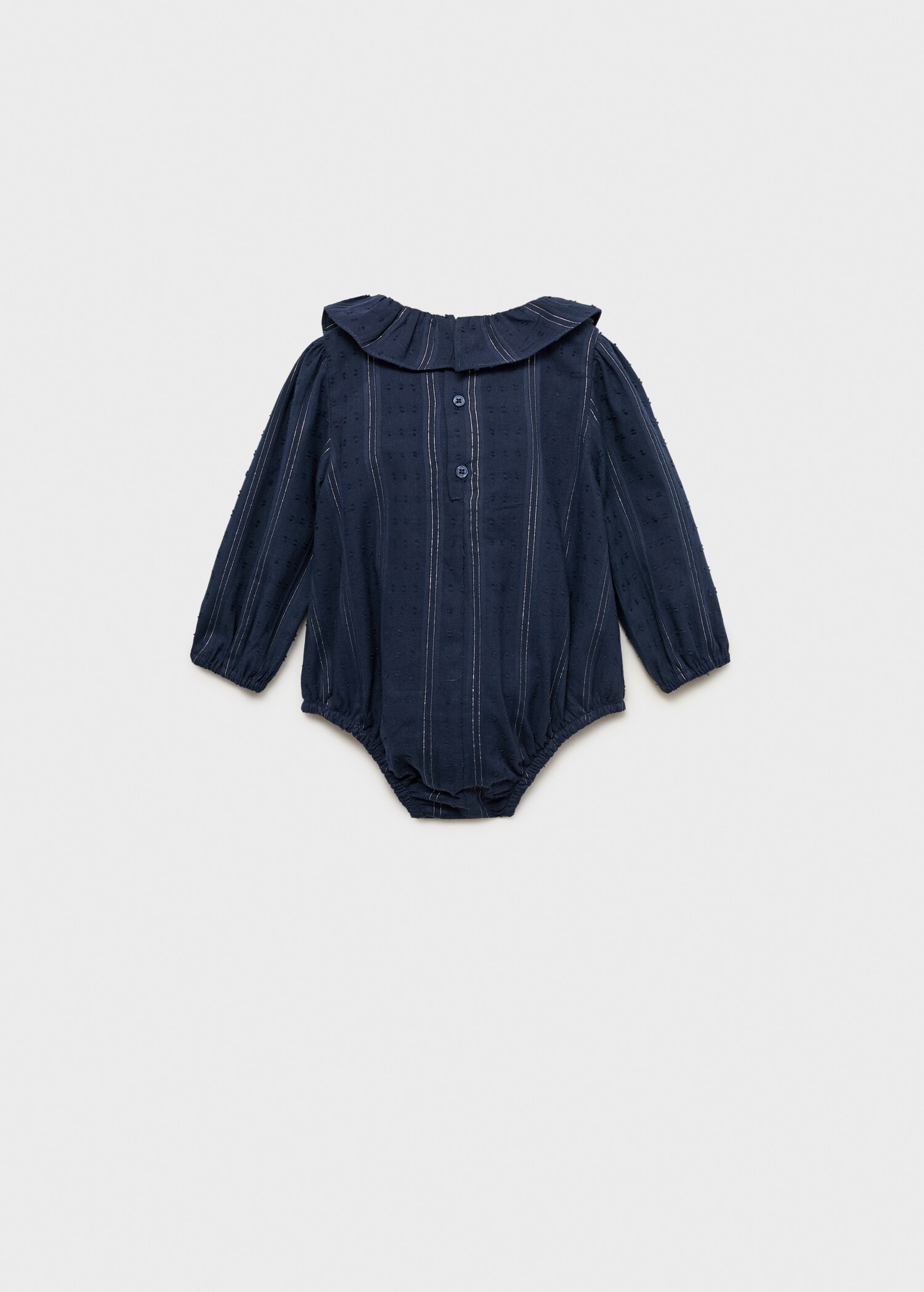 Plumeti romper with babydoll collar - Reverse of the article