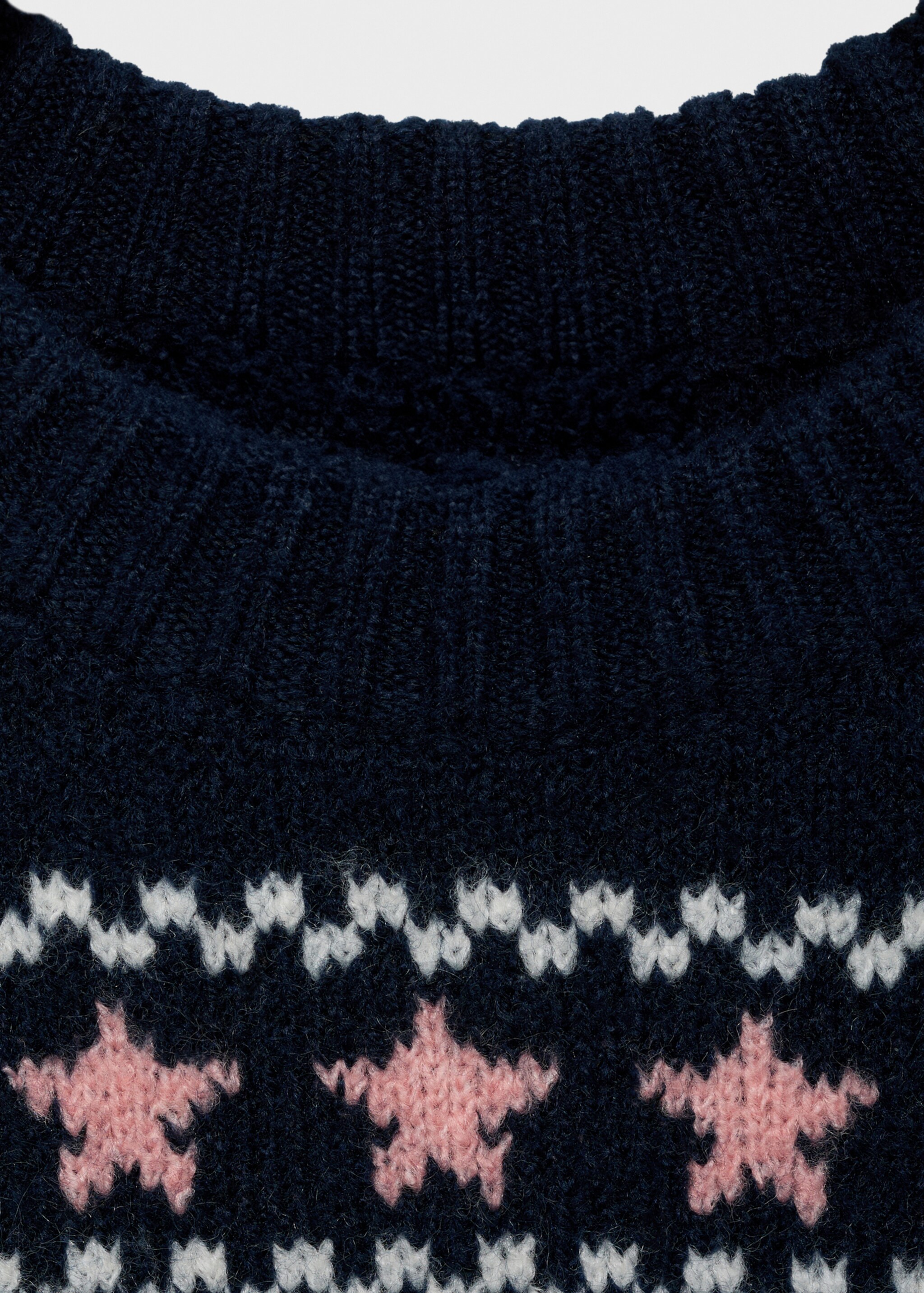 Christmas jacquard sweater - Details of the article 8, Dark Navy. Ref: 77039805-00.
