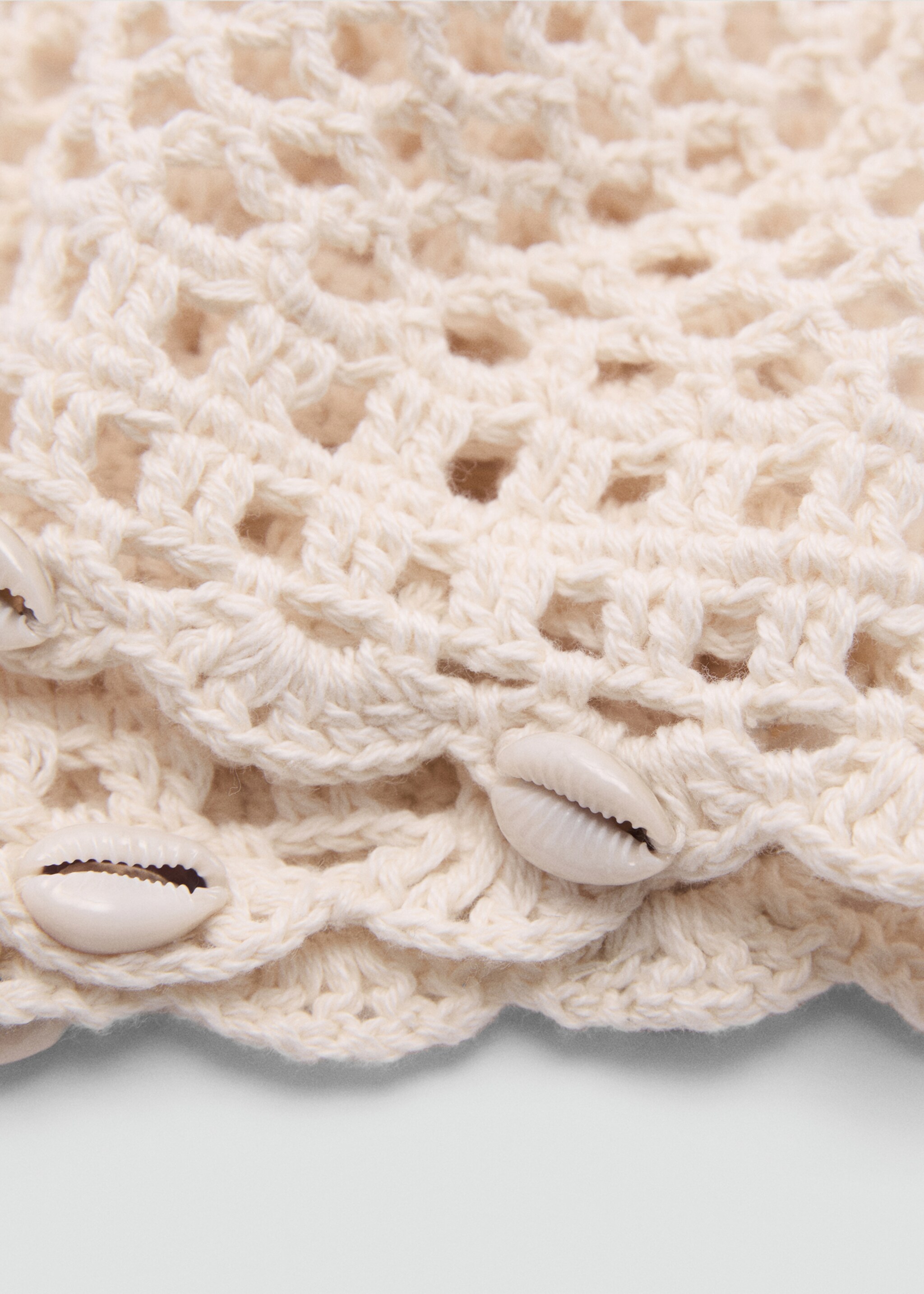 Hat conchi - Details of the article 1, Ecru. Ref: 77040196-00.