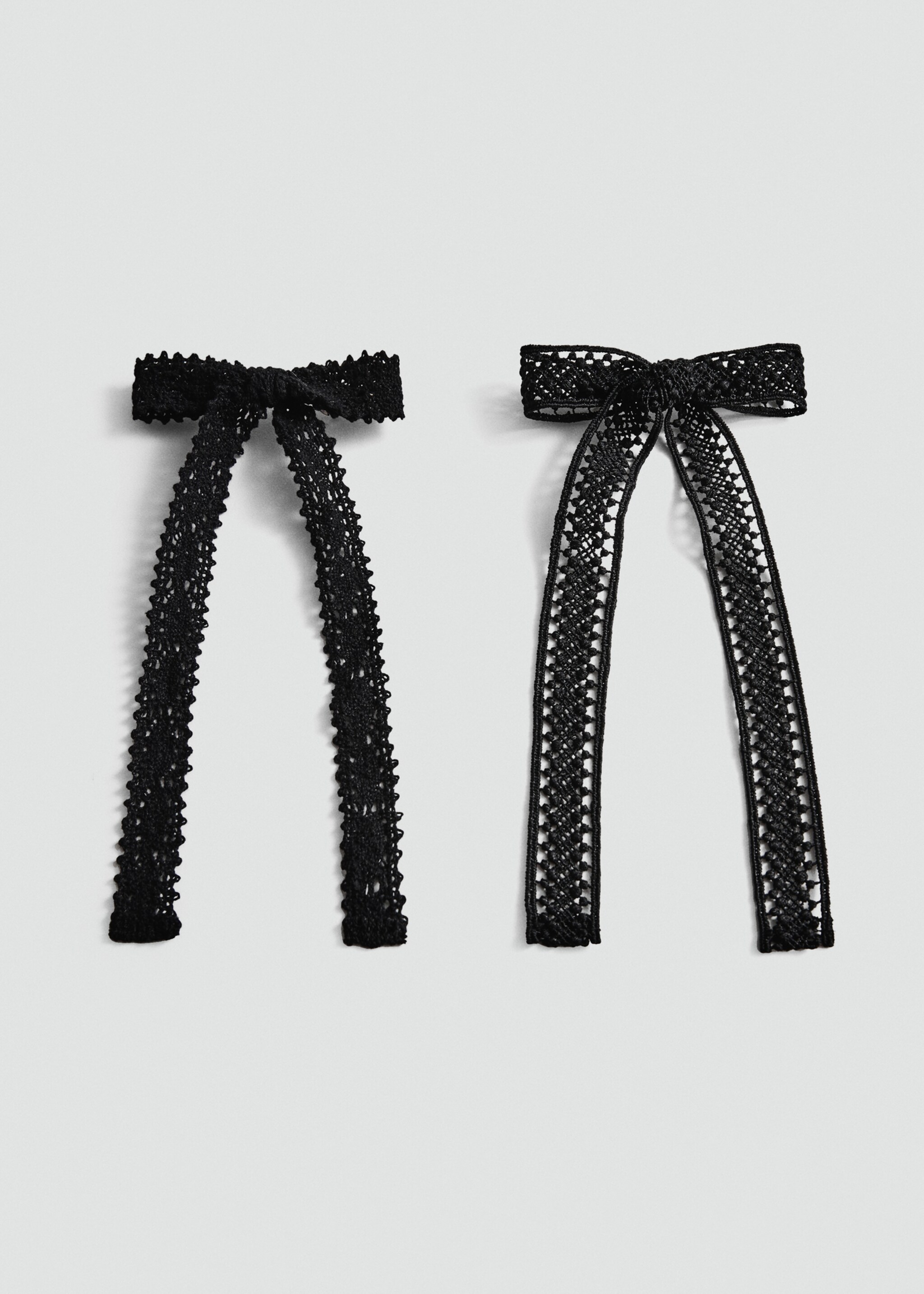 Pack of 2 crochet bow pins - Article without model