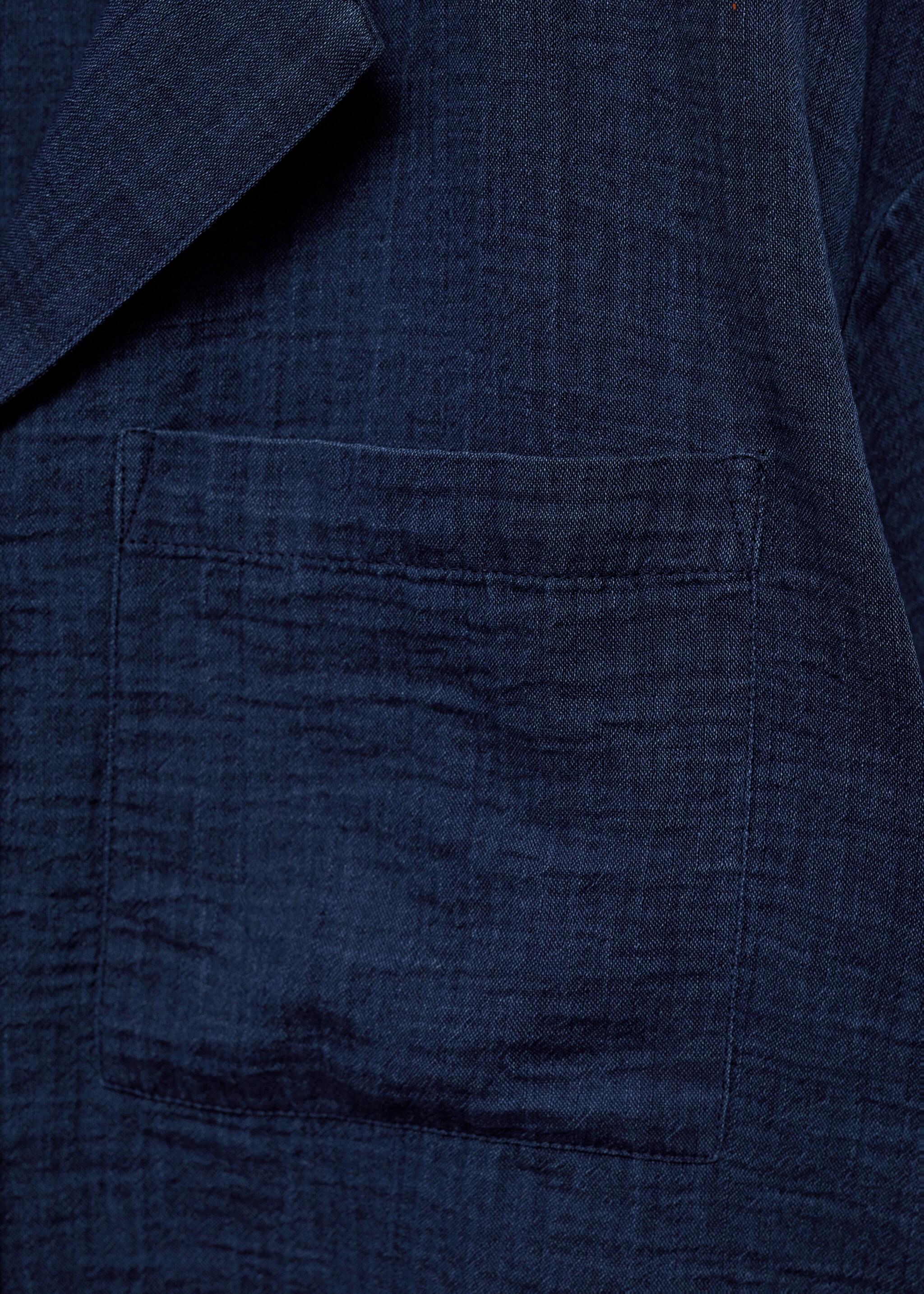 Short sleeved cotton shirt - Details of the article 0, Night Blue. Ref: 77040254-00.