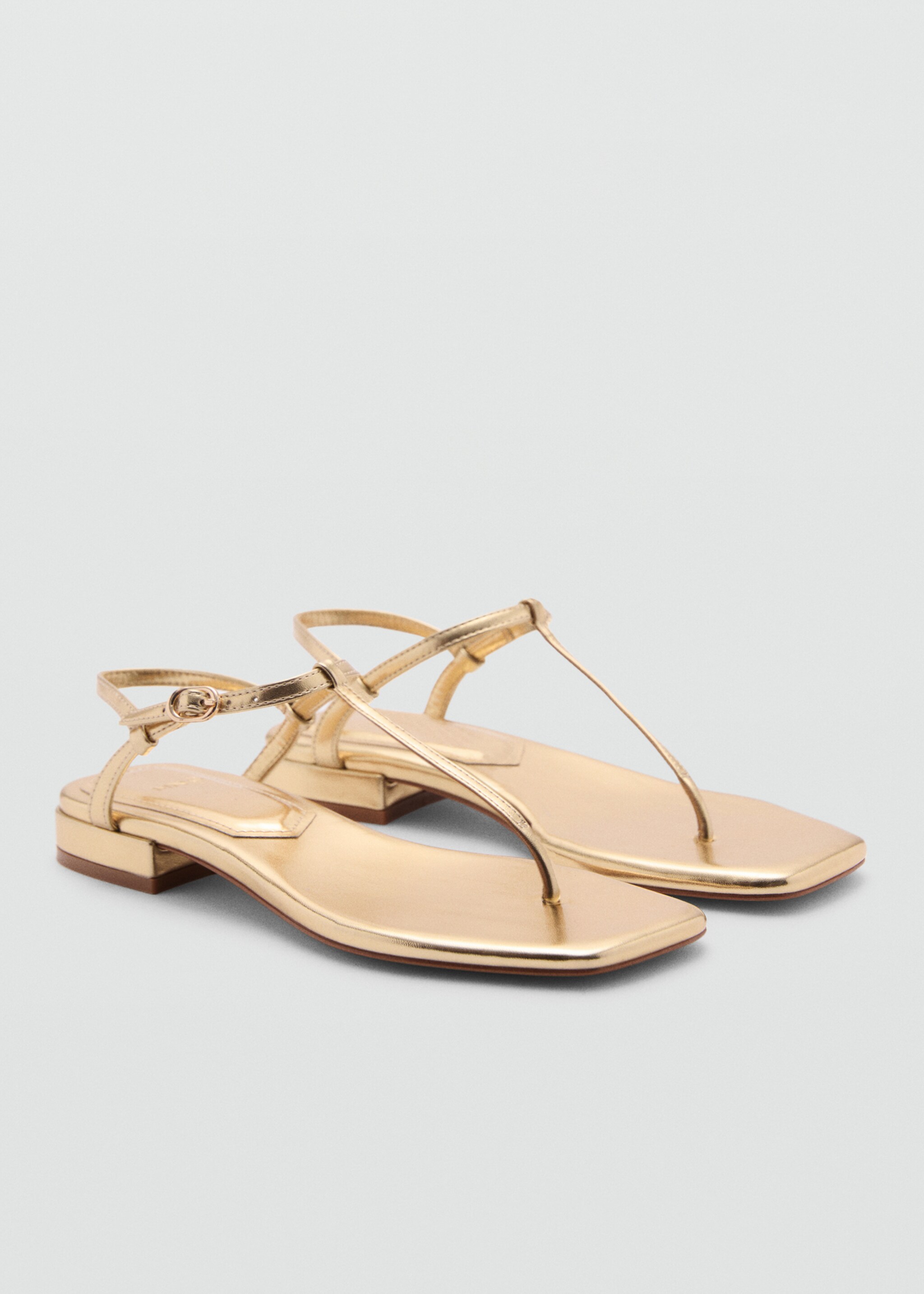 Metallic straps sandals - Medium plane