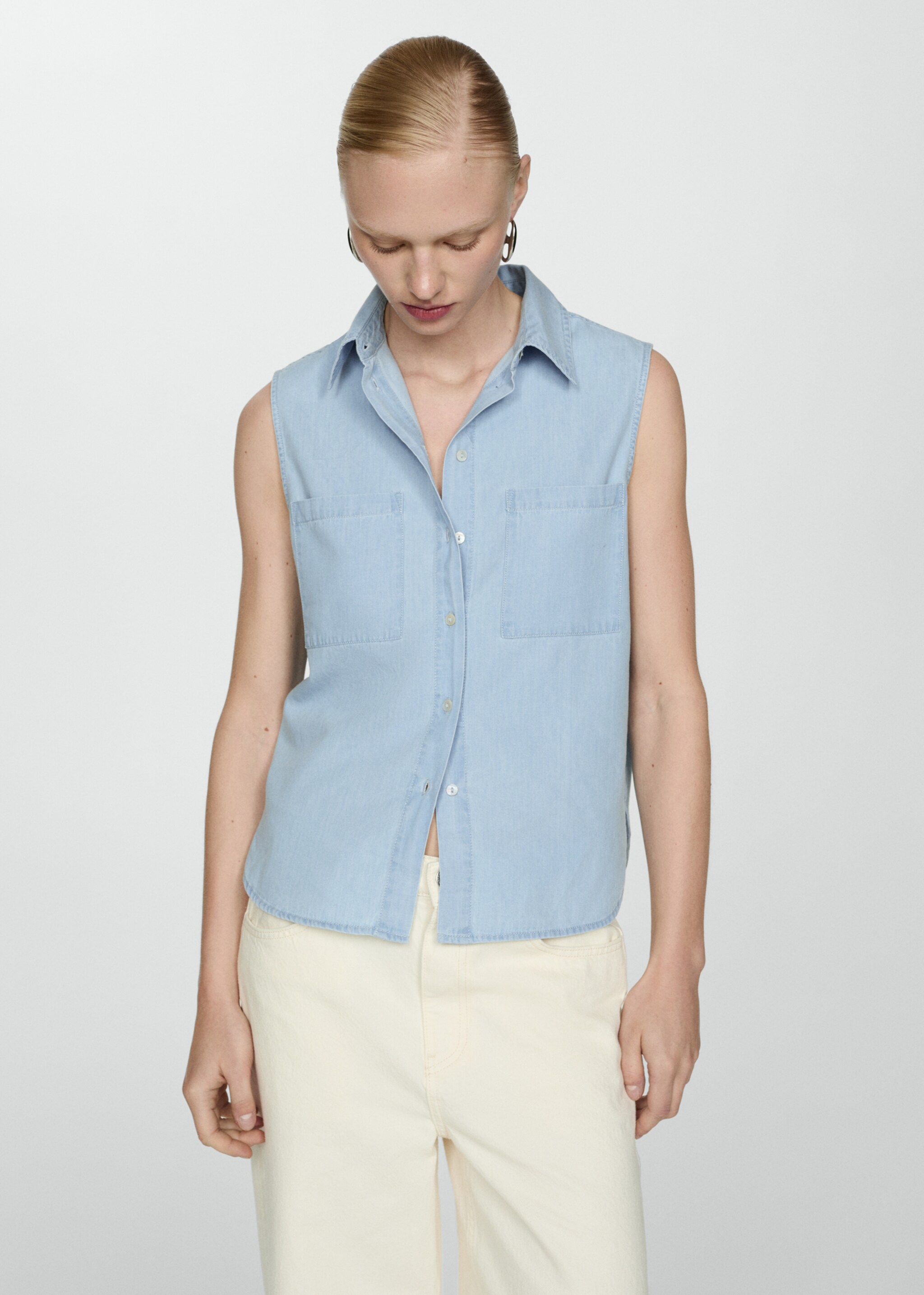Camisa vaquera sin mangas - Detalle del artículo 2