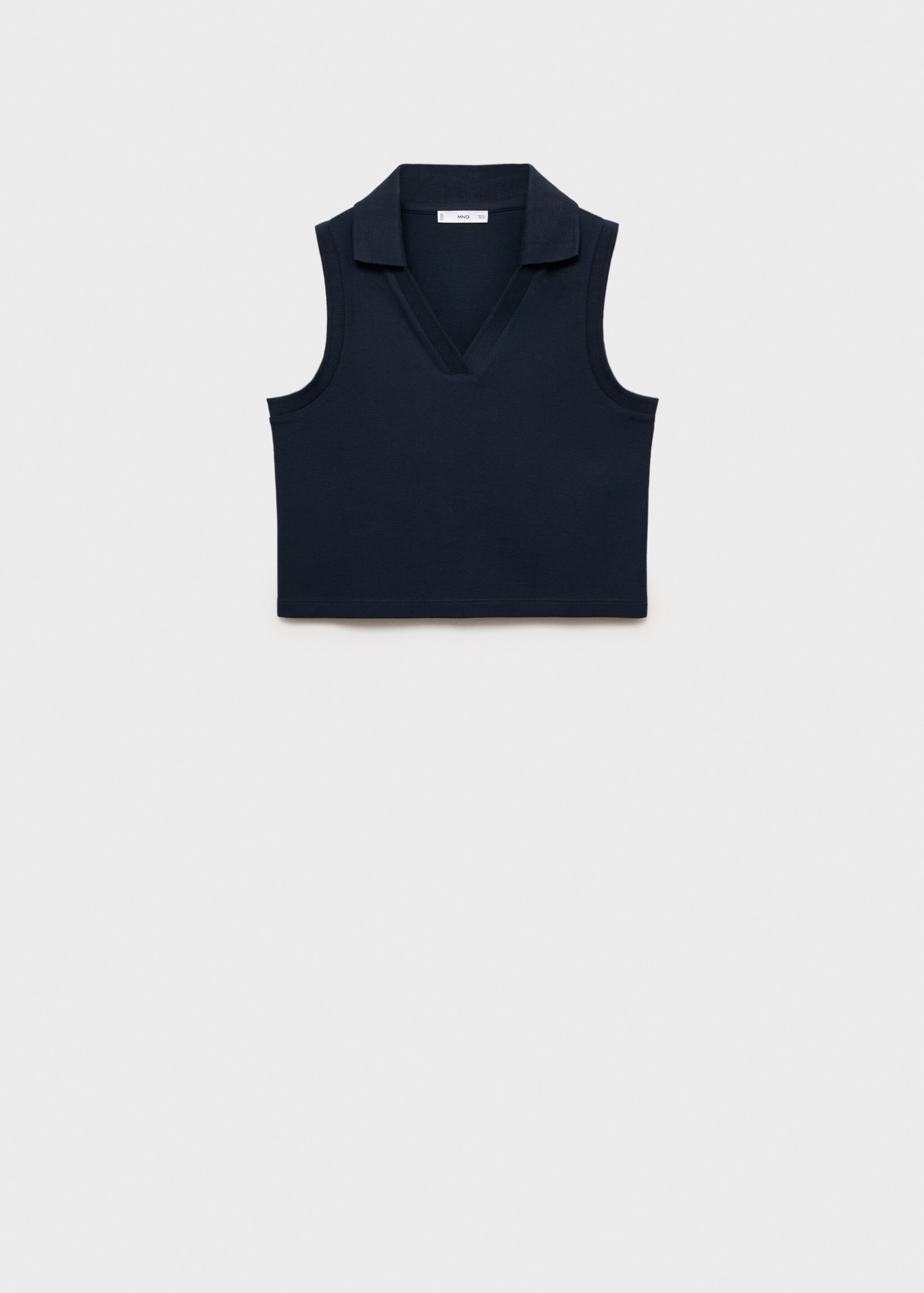 Polo crop coton - Article sans modèle