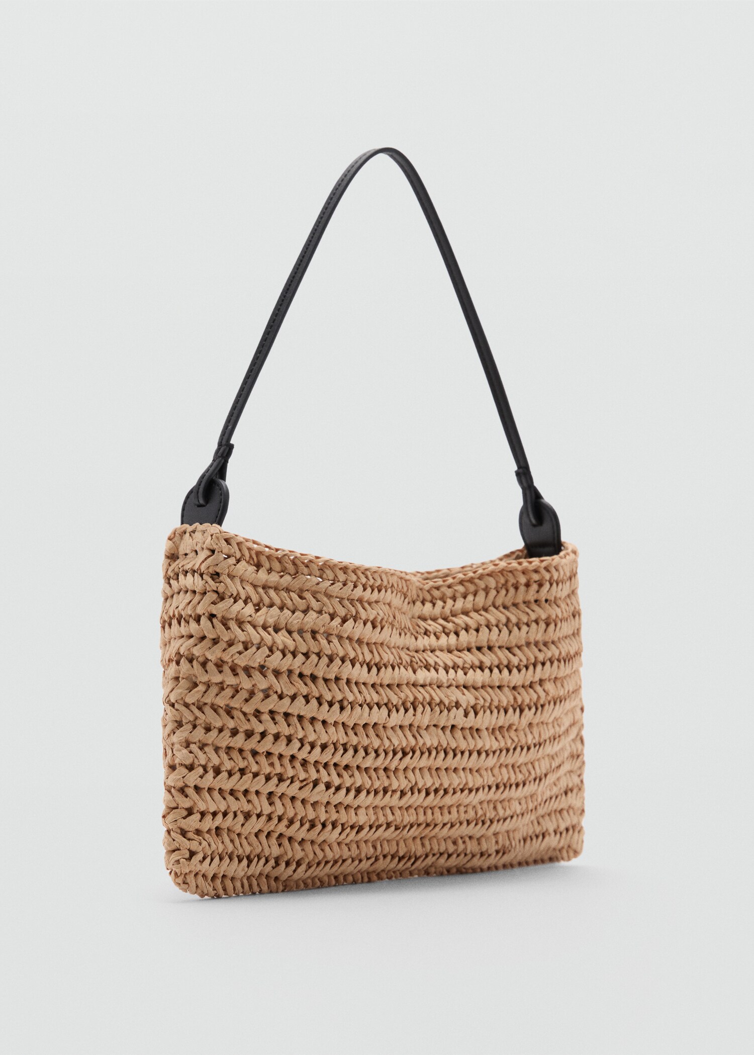 Schultertasche aus Naturfaser - Mittlere Ansicht