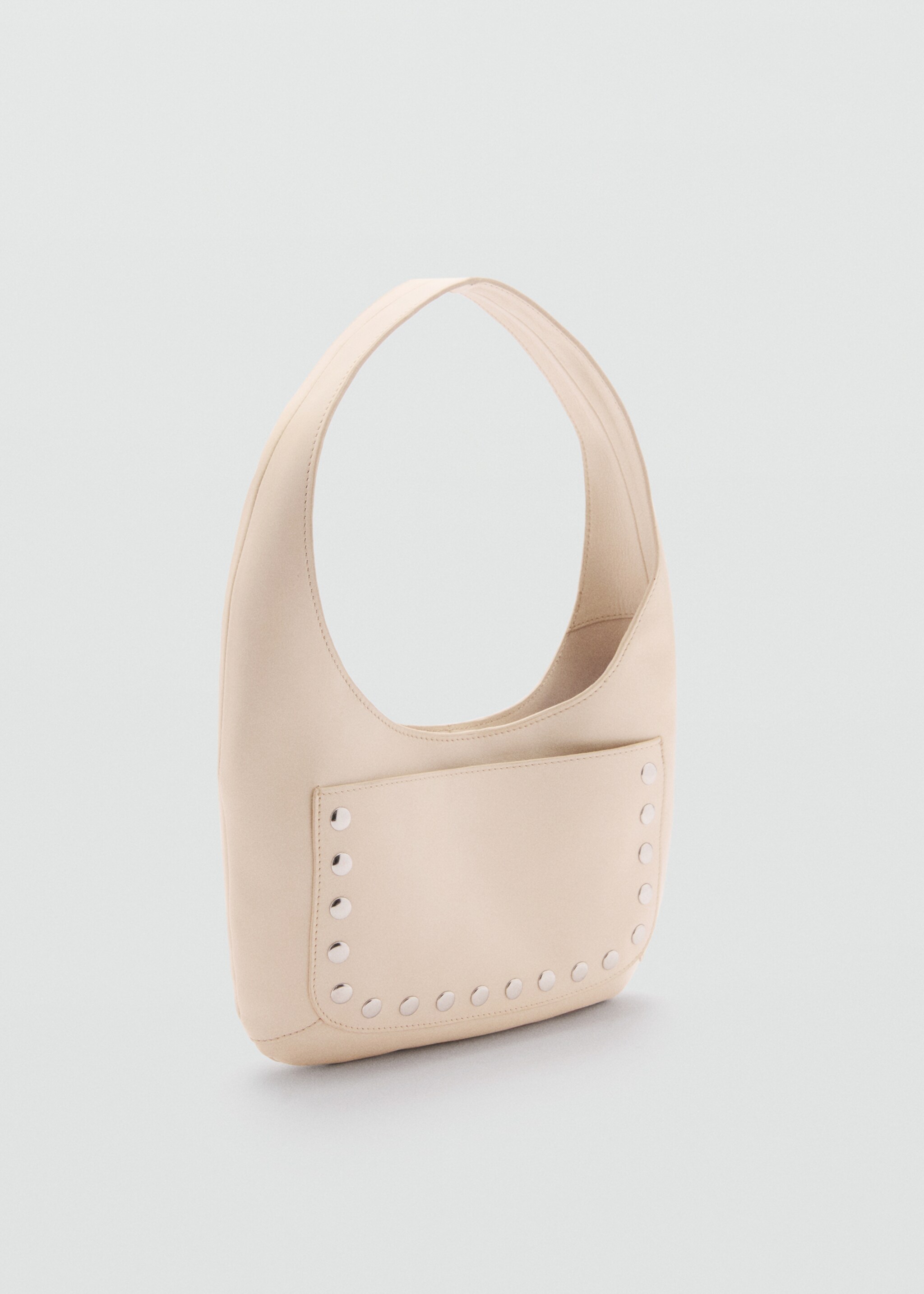 Stud leather bag - Medium plane