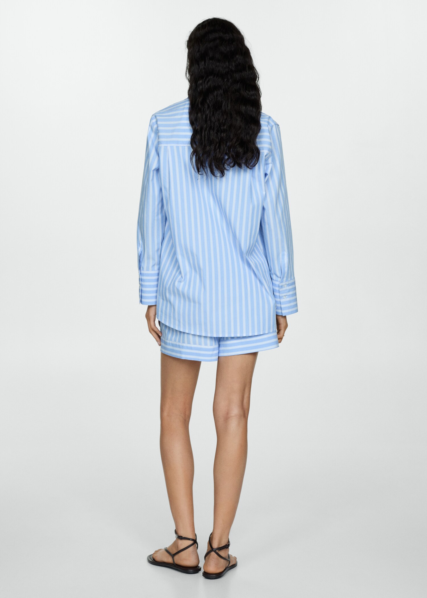 Striped cotton shirt - Reverse of the article