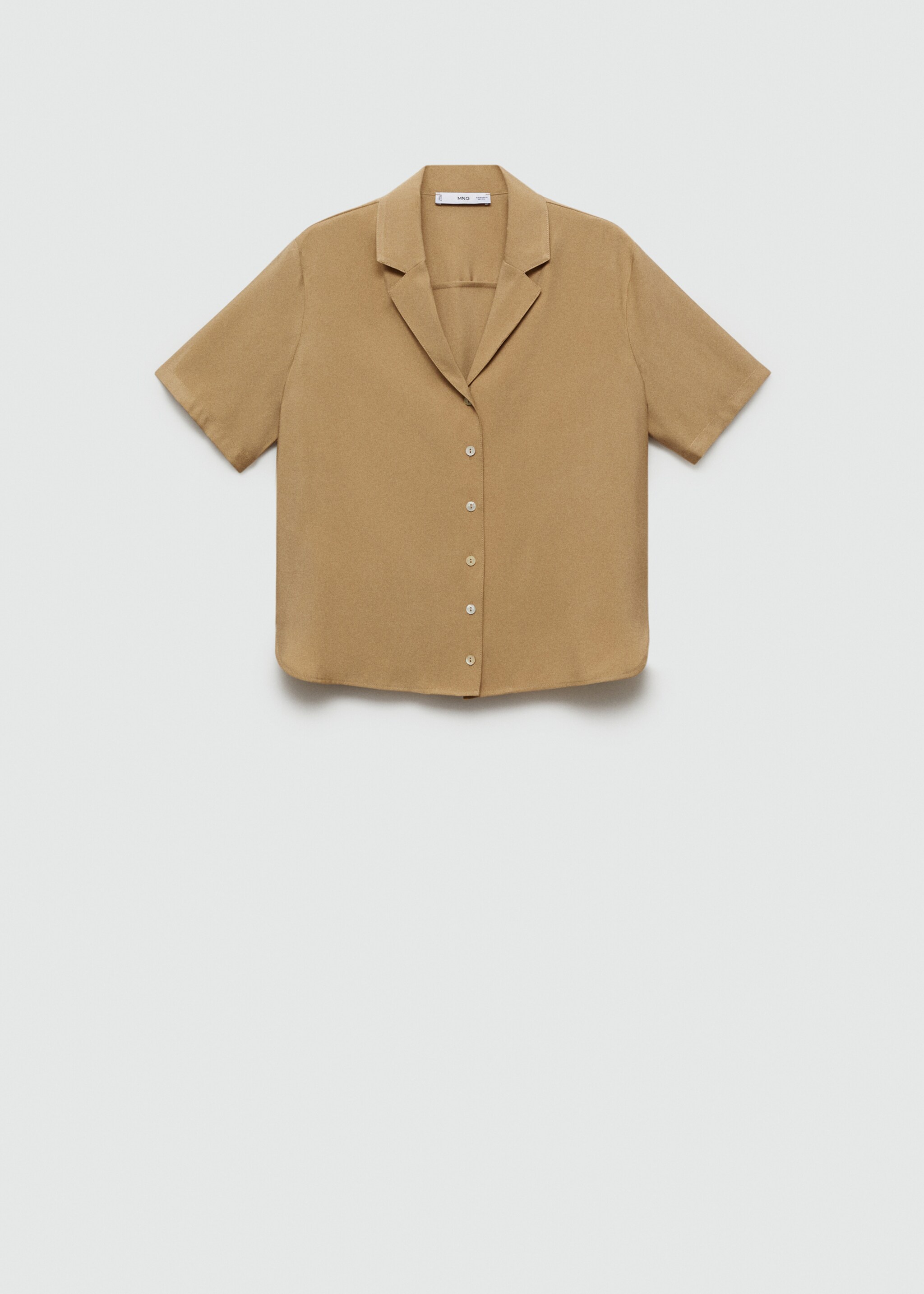Short-sleeved satin shirt - Article without model