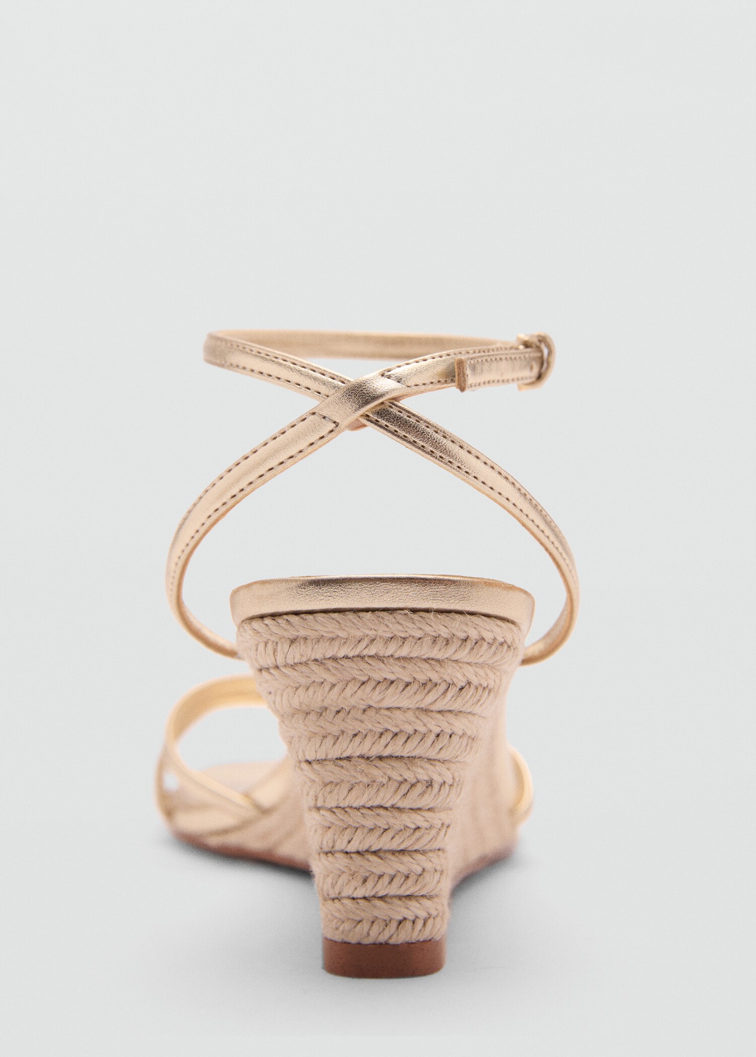 Metallic wedge sandals with straps - Details of the article 1