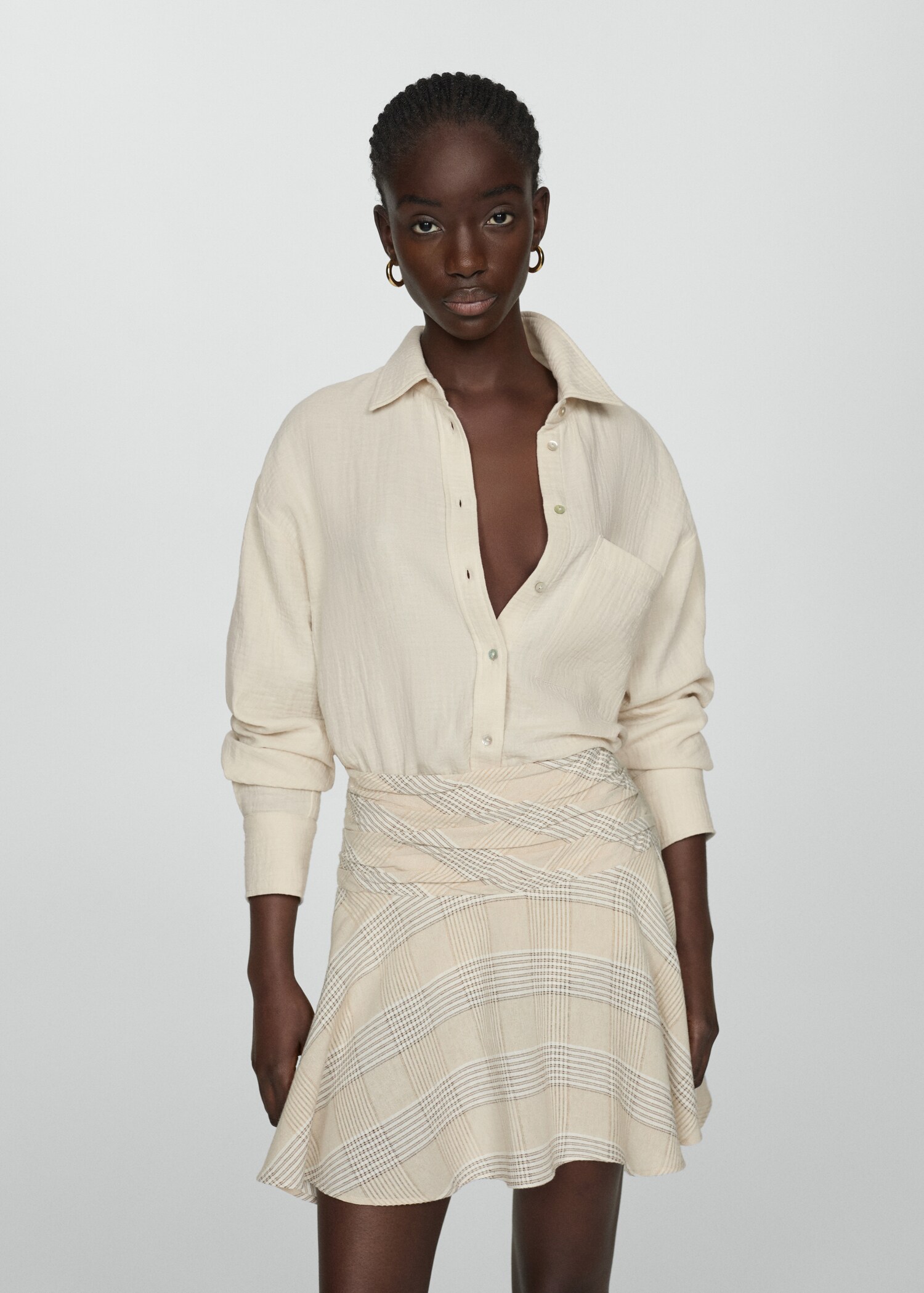 Chest-pocket cotton shirt - Details of the article 2