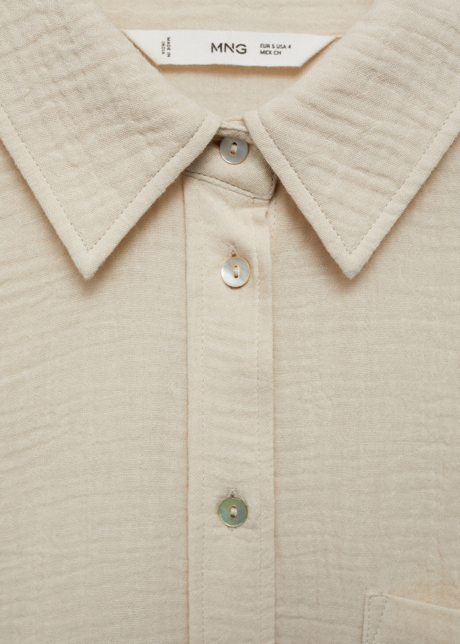 Chest-pocket cotton shirt - Details of the article 8
