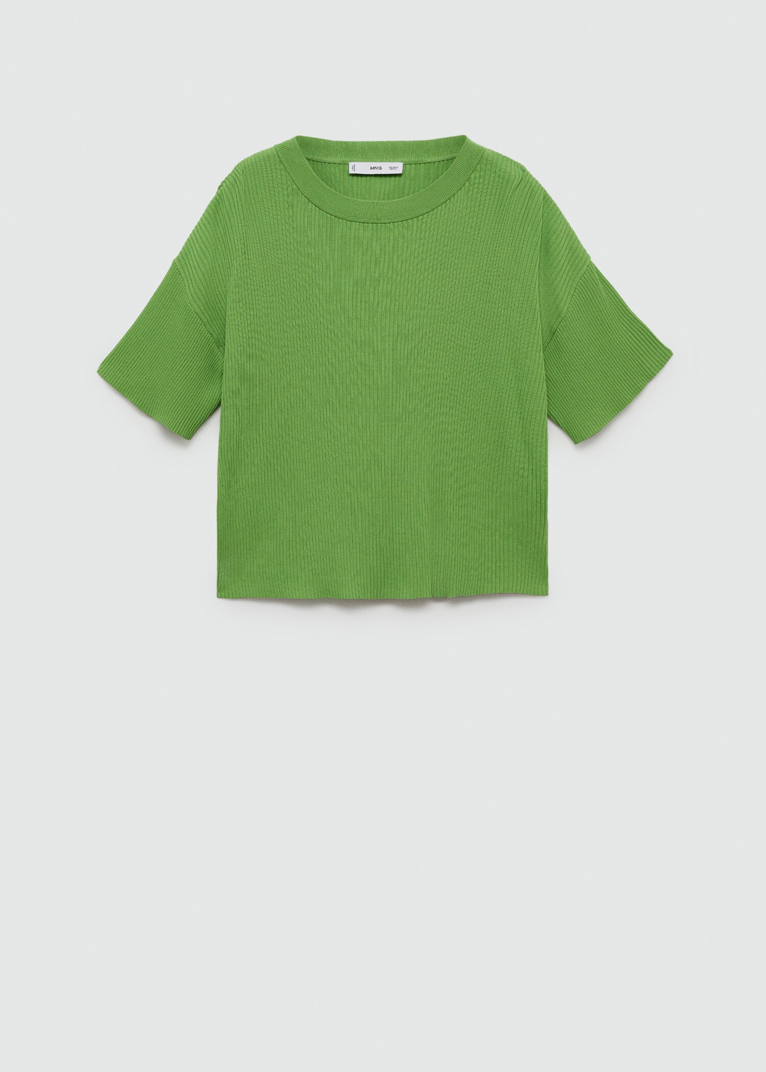 Ribbed  knit t-shirt - Article without model