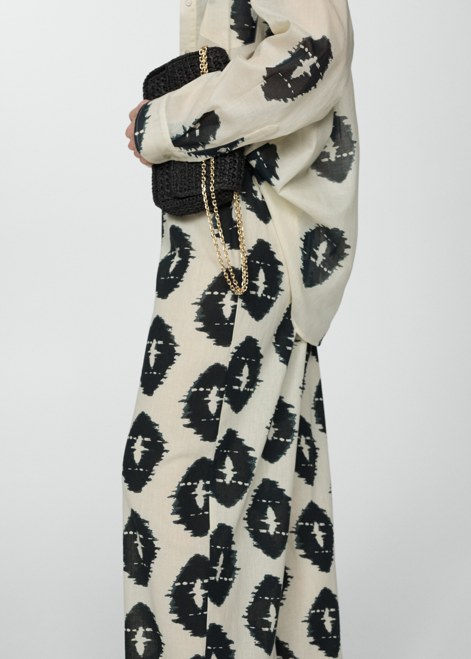 Wideleg printed trousers - Details of the article 6