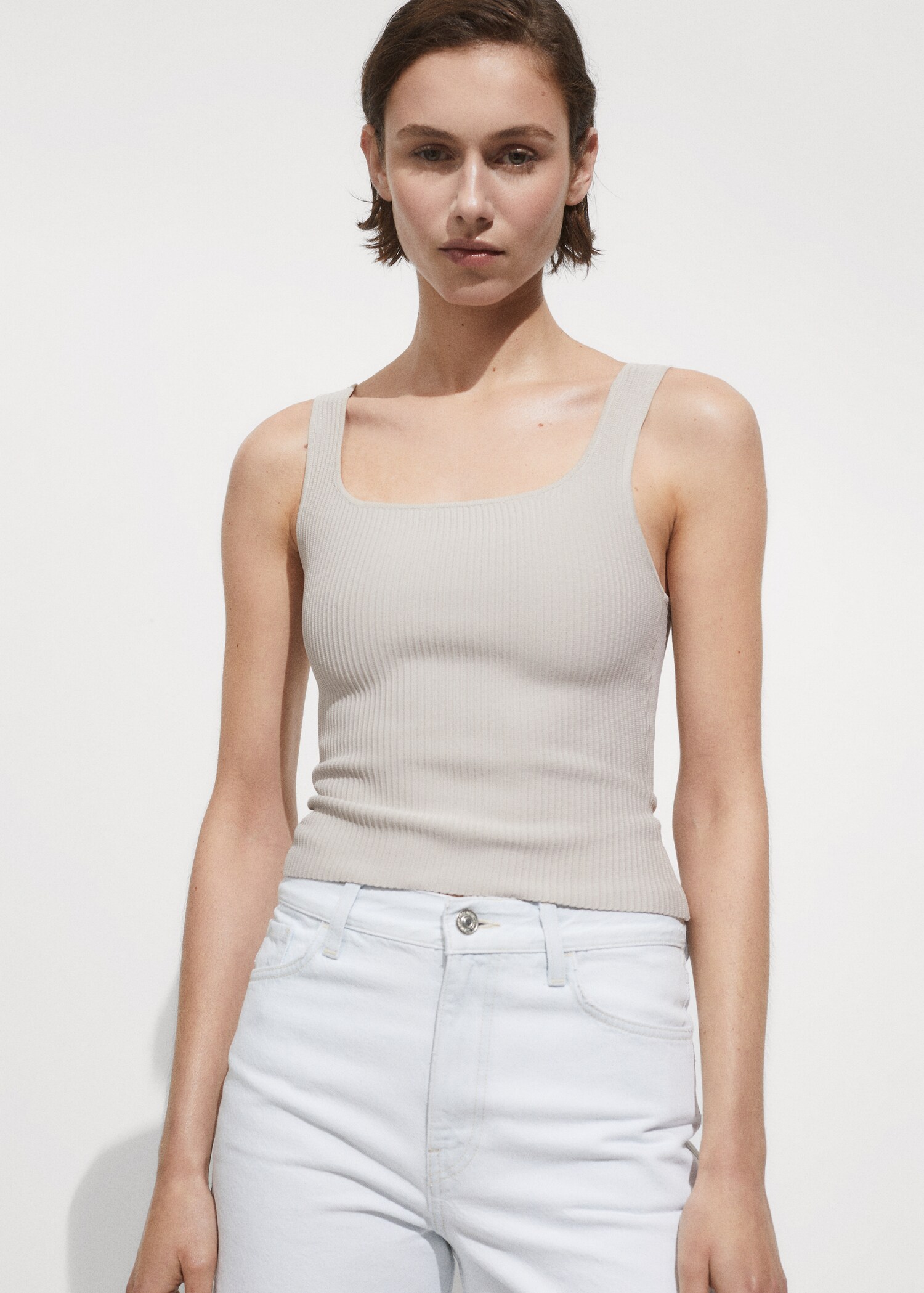 Ribbed knit top - Medium plane