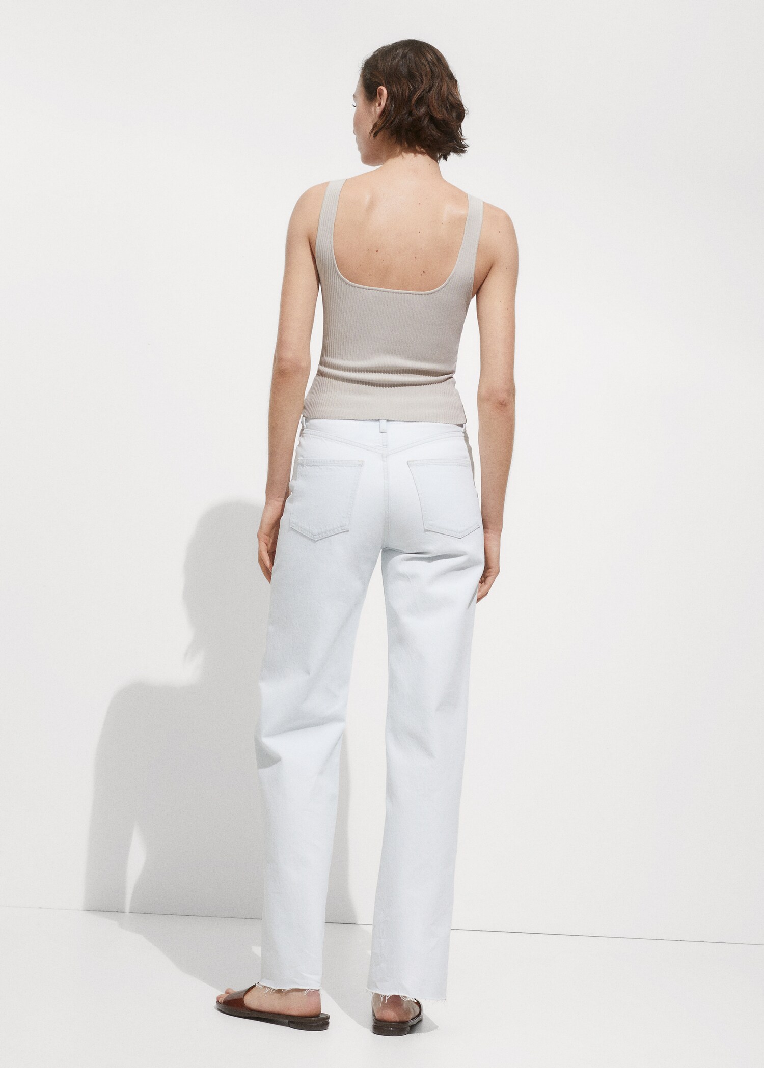 Ribbed knit top - Reverse of the article
