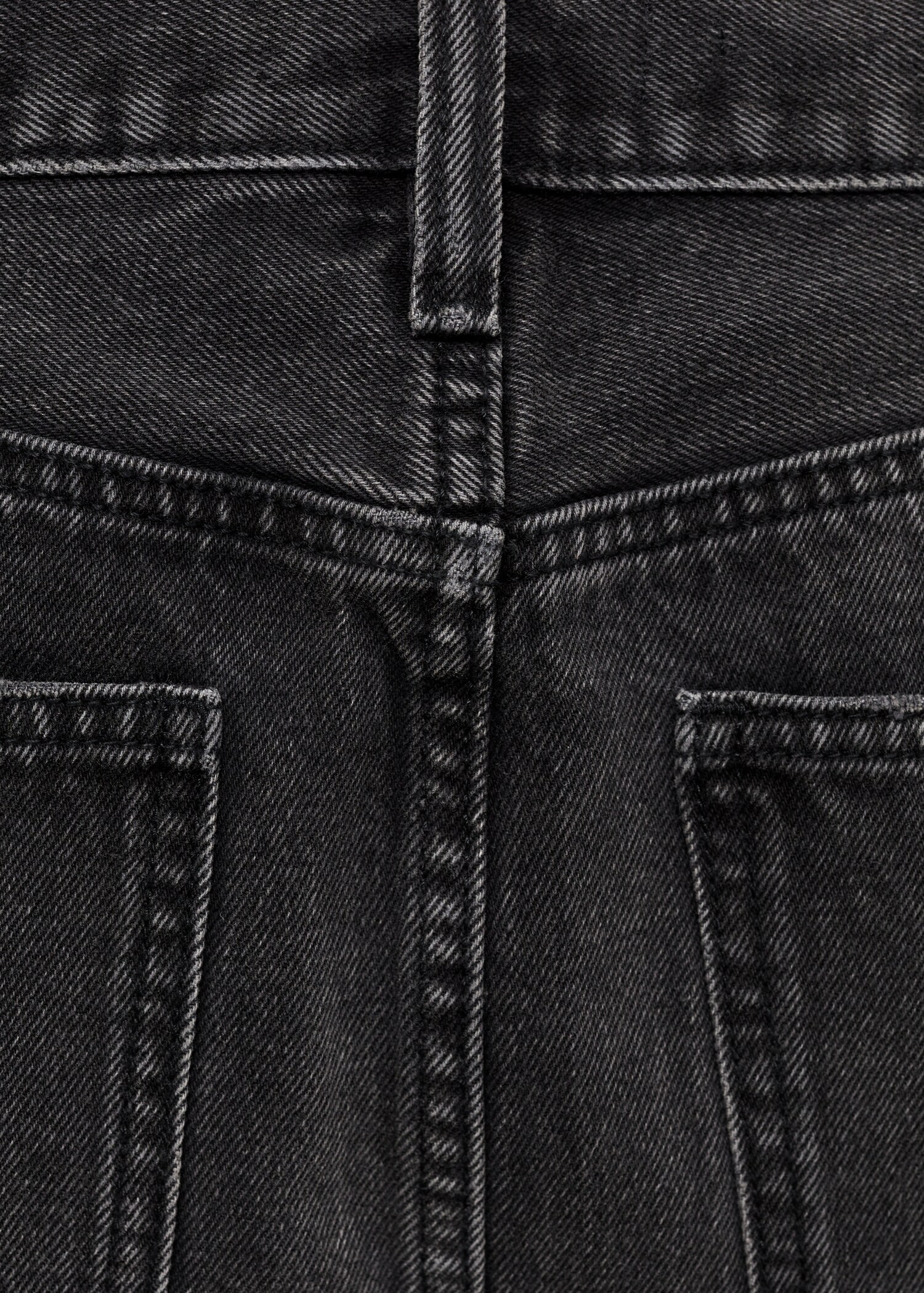 Fustă mini din denim cu tiv destrămat - Detaliu al articolului 0