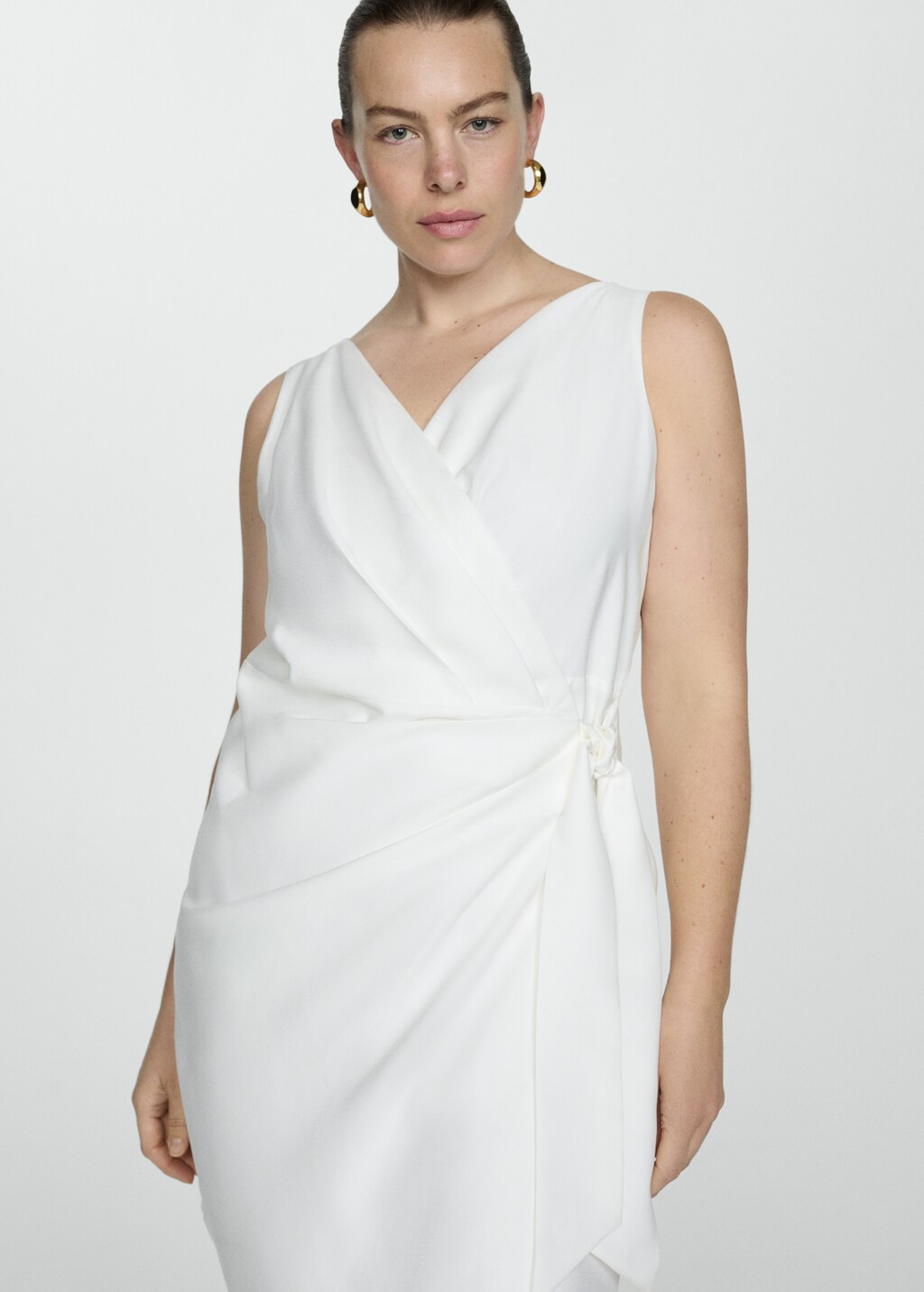 Bow wrap dress - Women | MANGO OUTLET USA