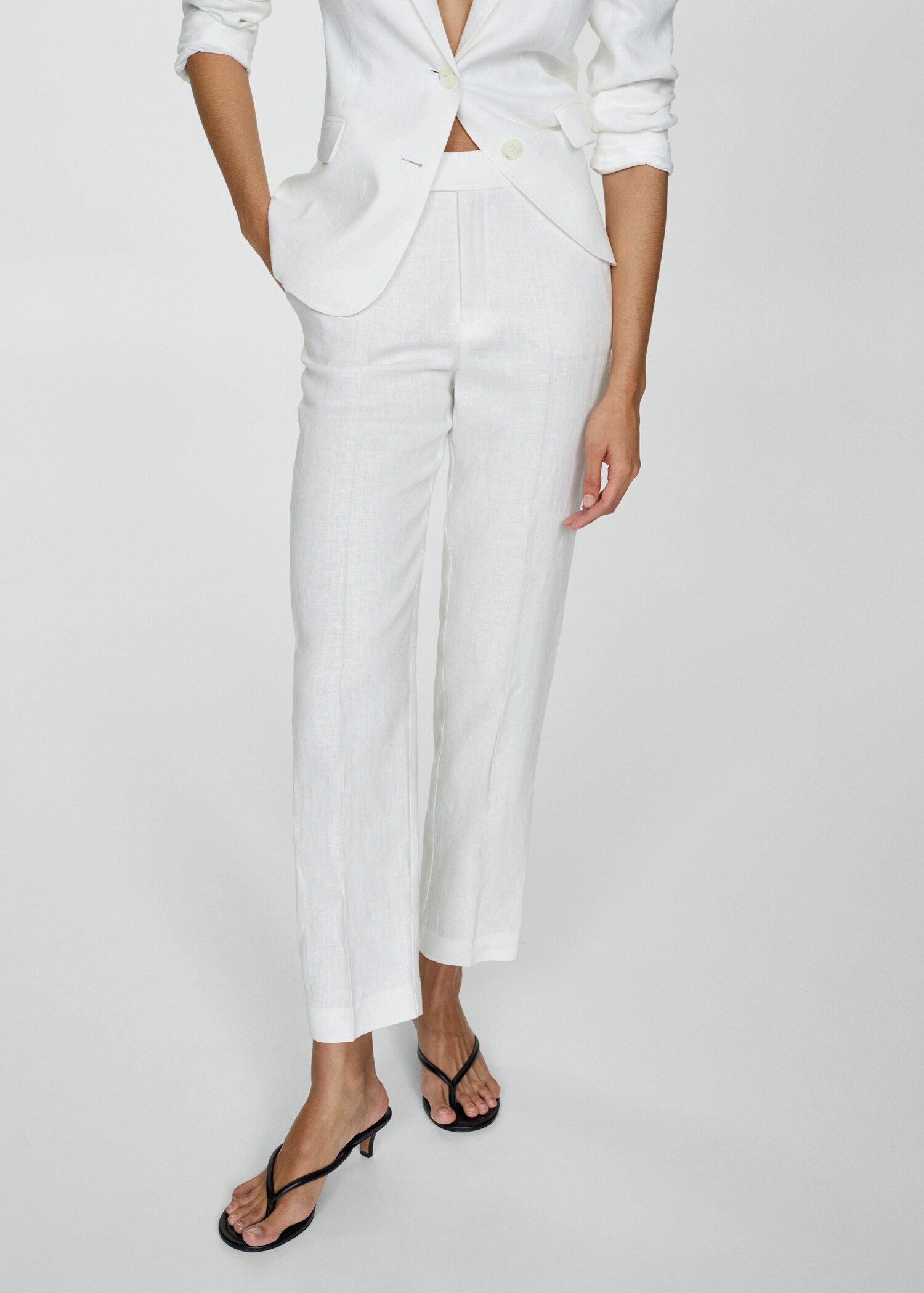 Linen suit trousers - Medium plane