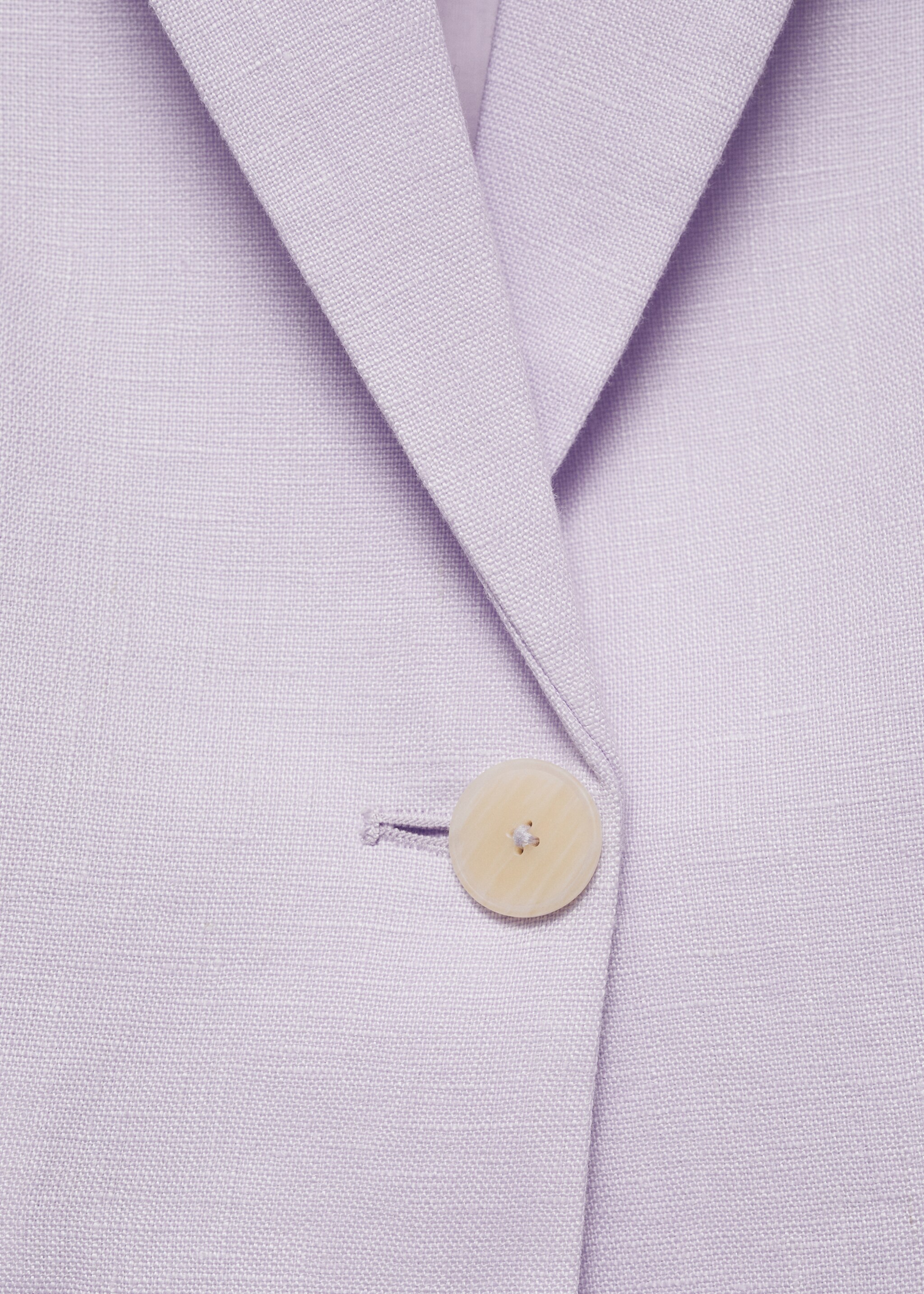 Cropped linen suit jacket - Details of the article 0