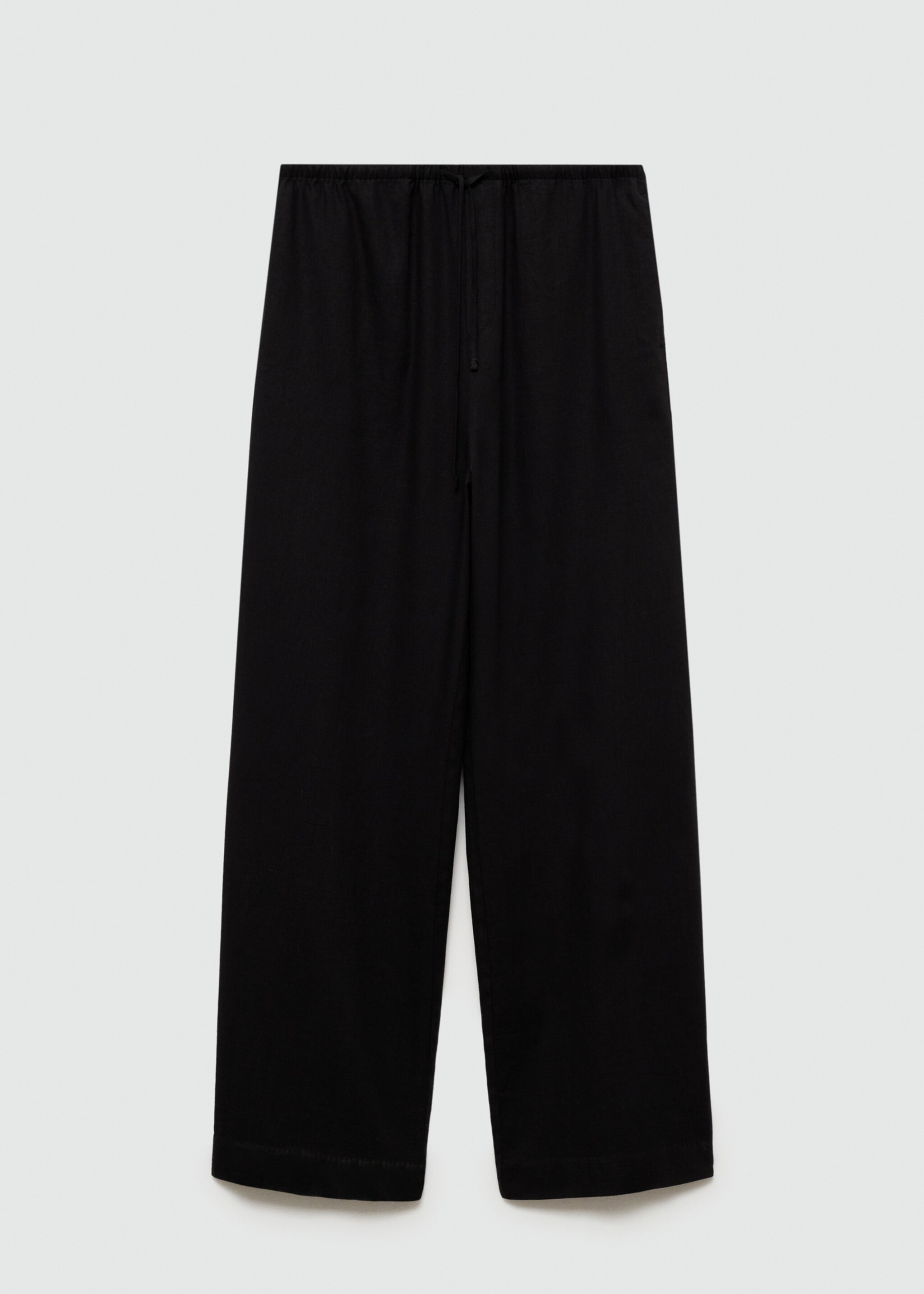 Pantaloni drepți din in - Articol fără model
