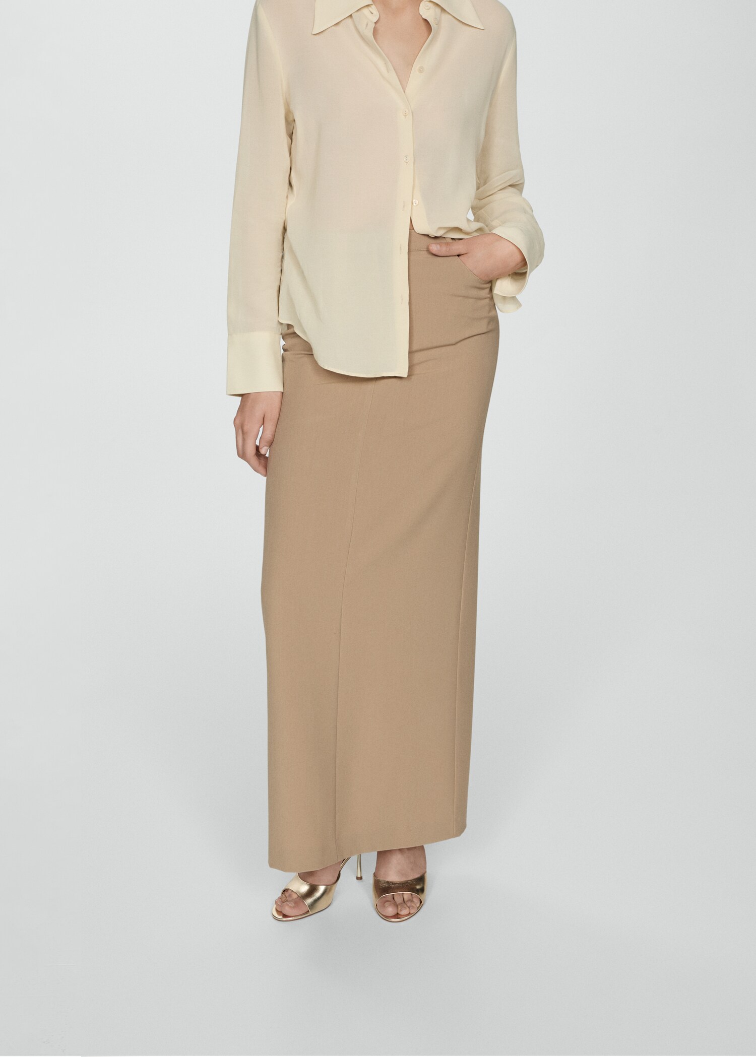 Long pencil skirt - Medium plane