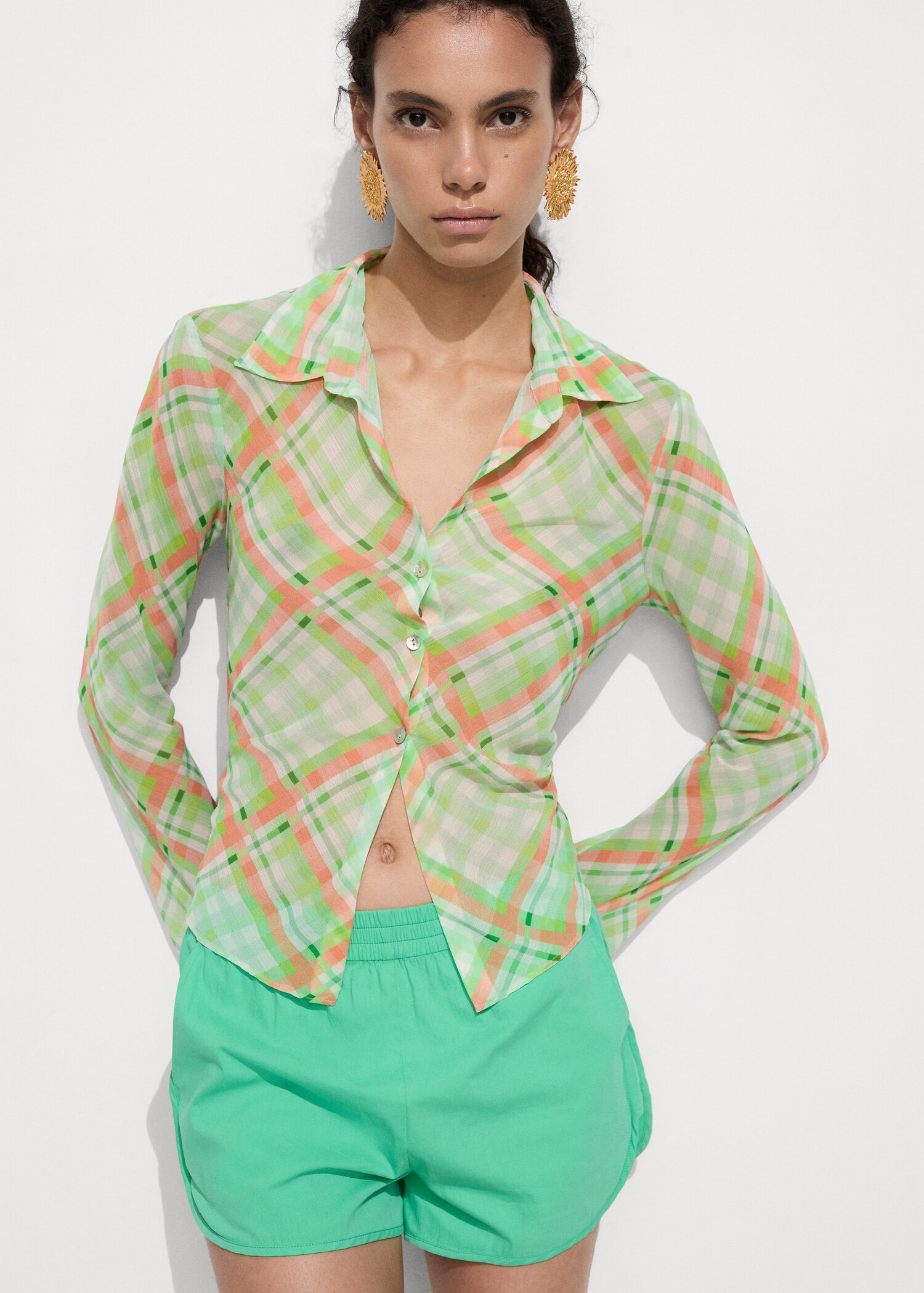 Short cotone vita elasticizzata - Piano medio