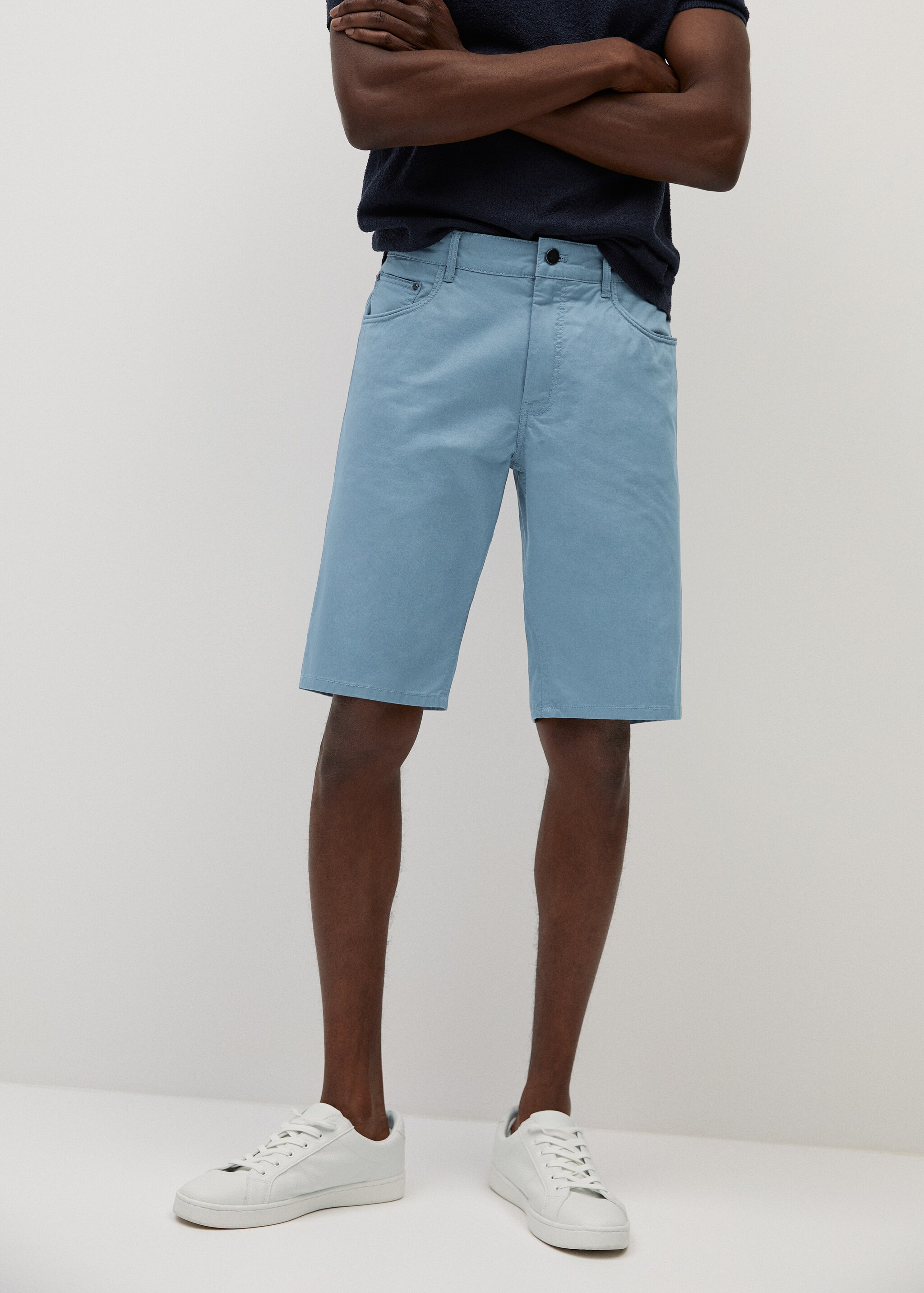 Bermudas algodón bolsillos - Plano medio