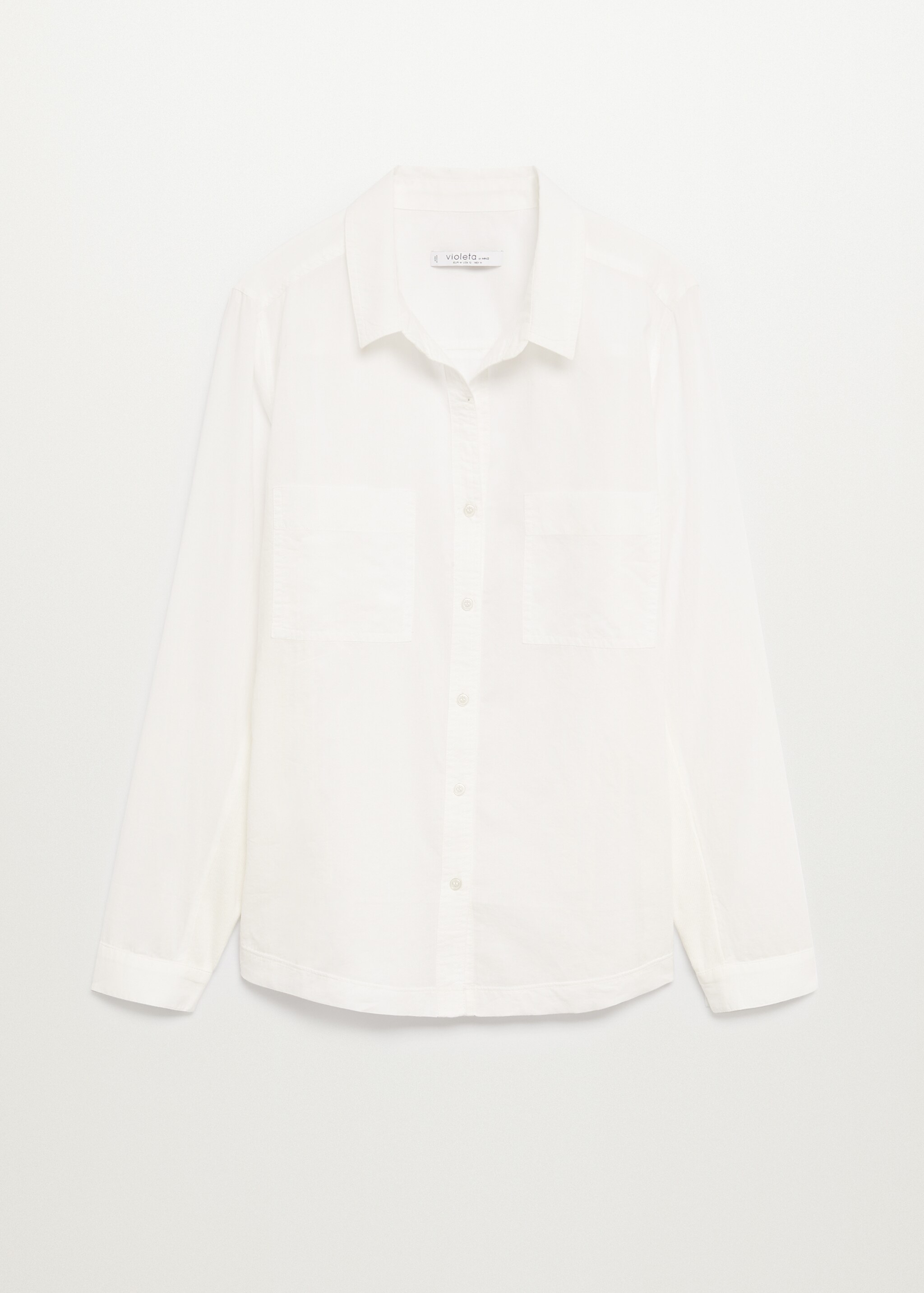 Contrasting cotton-blend shirt - Article without model