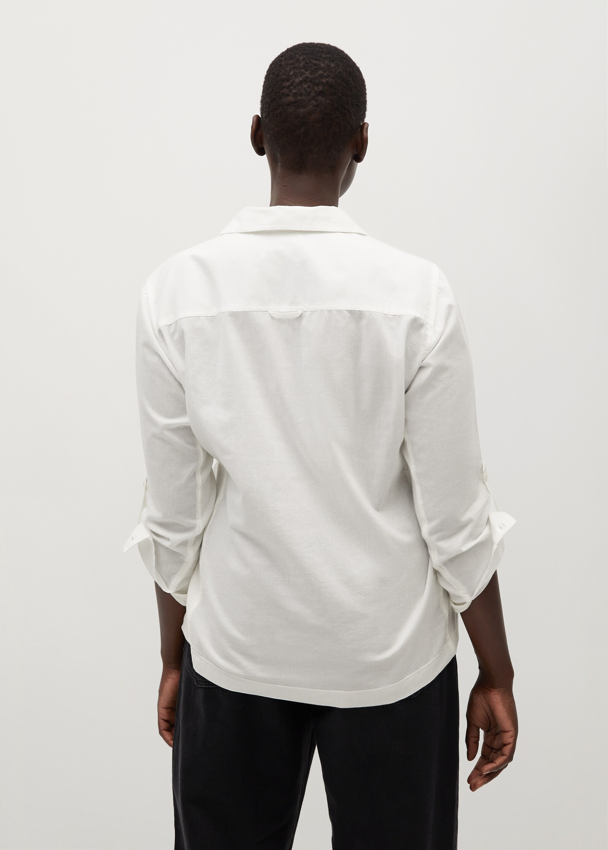 Contrasting cotton-blend shirt - Reverse of the article